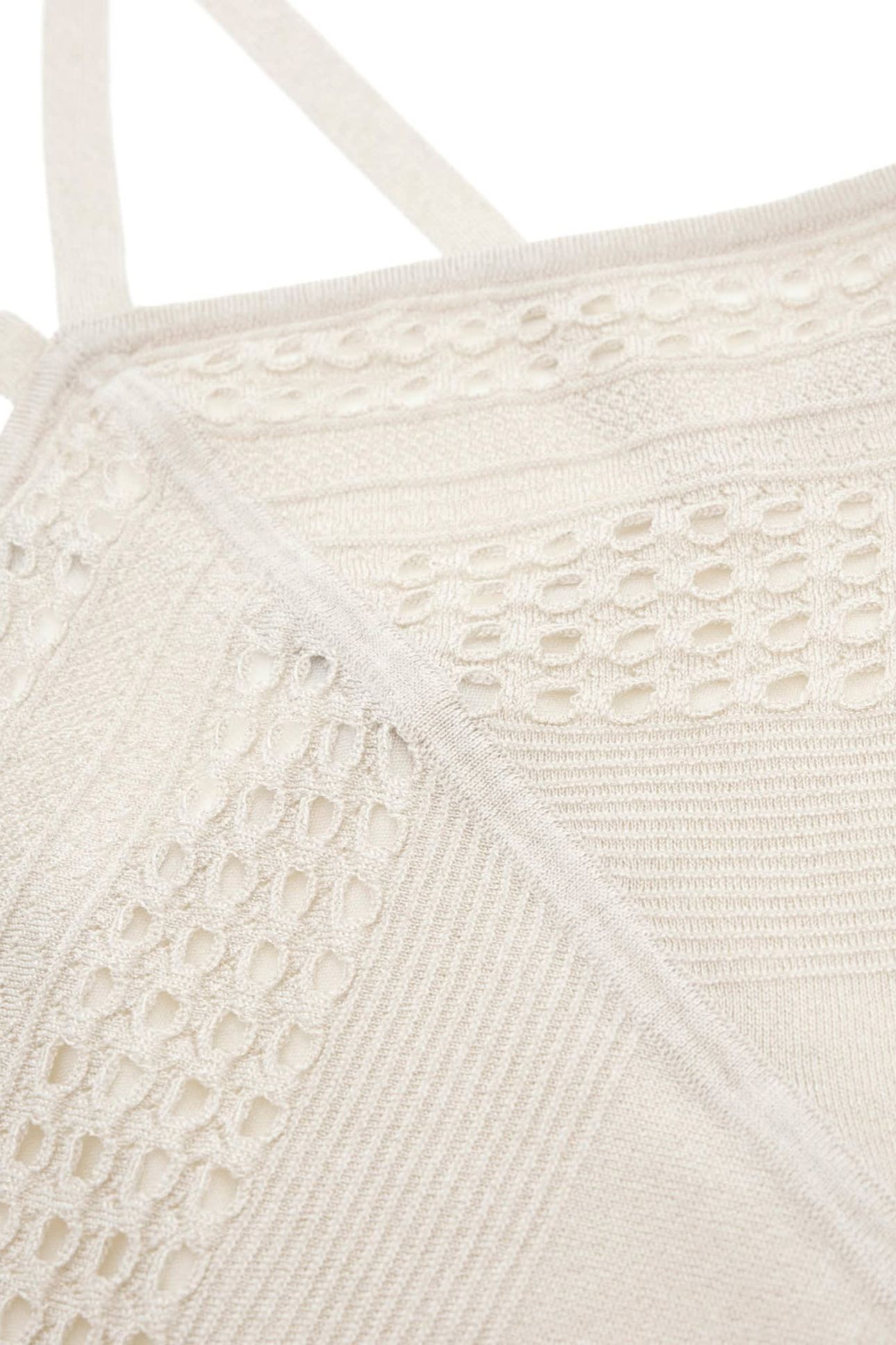 MARCIANO BY GUESS HENLEY STRAPS CROP T PALE PEARL MULTI 7