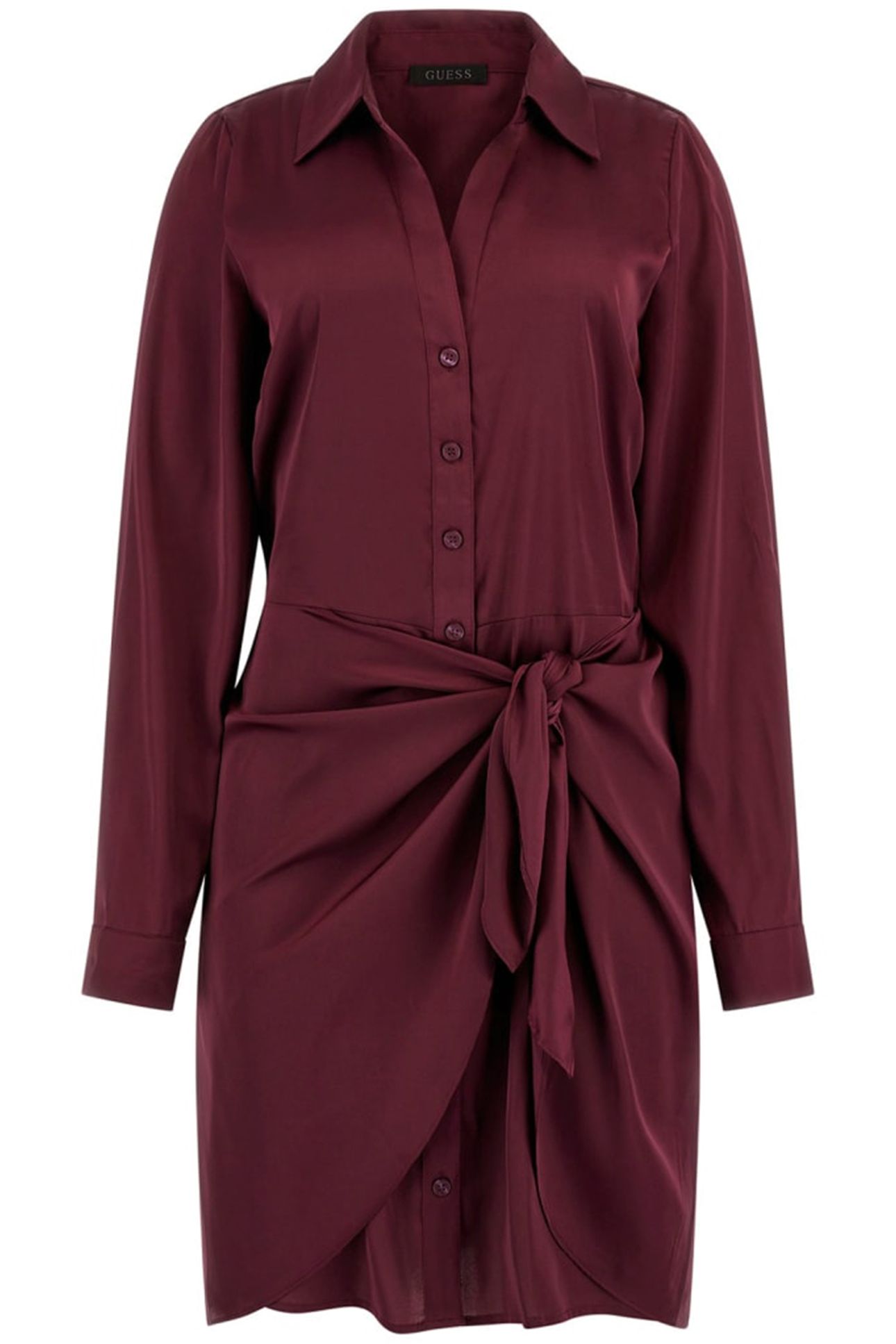 GUESS ECO ES LS ALYA DRESS BLACK CHERRY 4