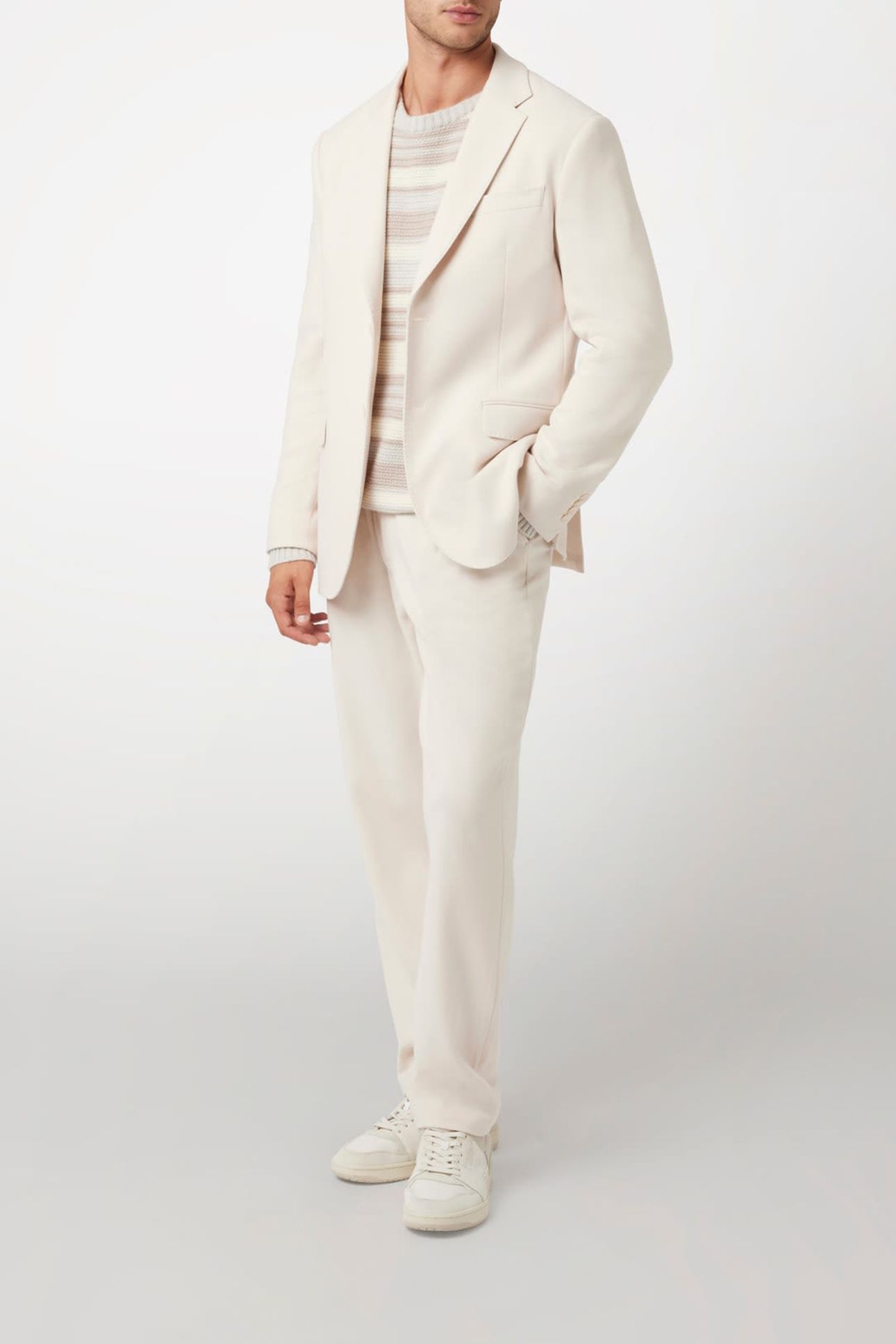 MARCIANO BY GUESS SEAN 2B NOTCH BLAZER WARM MILK 3