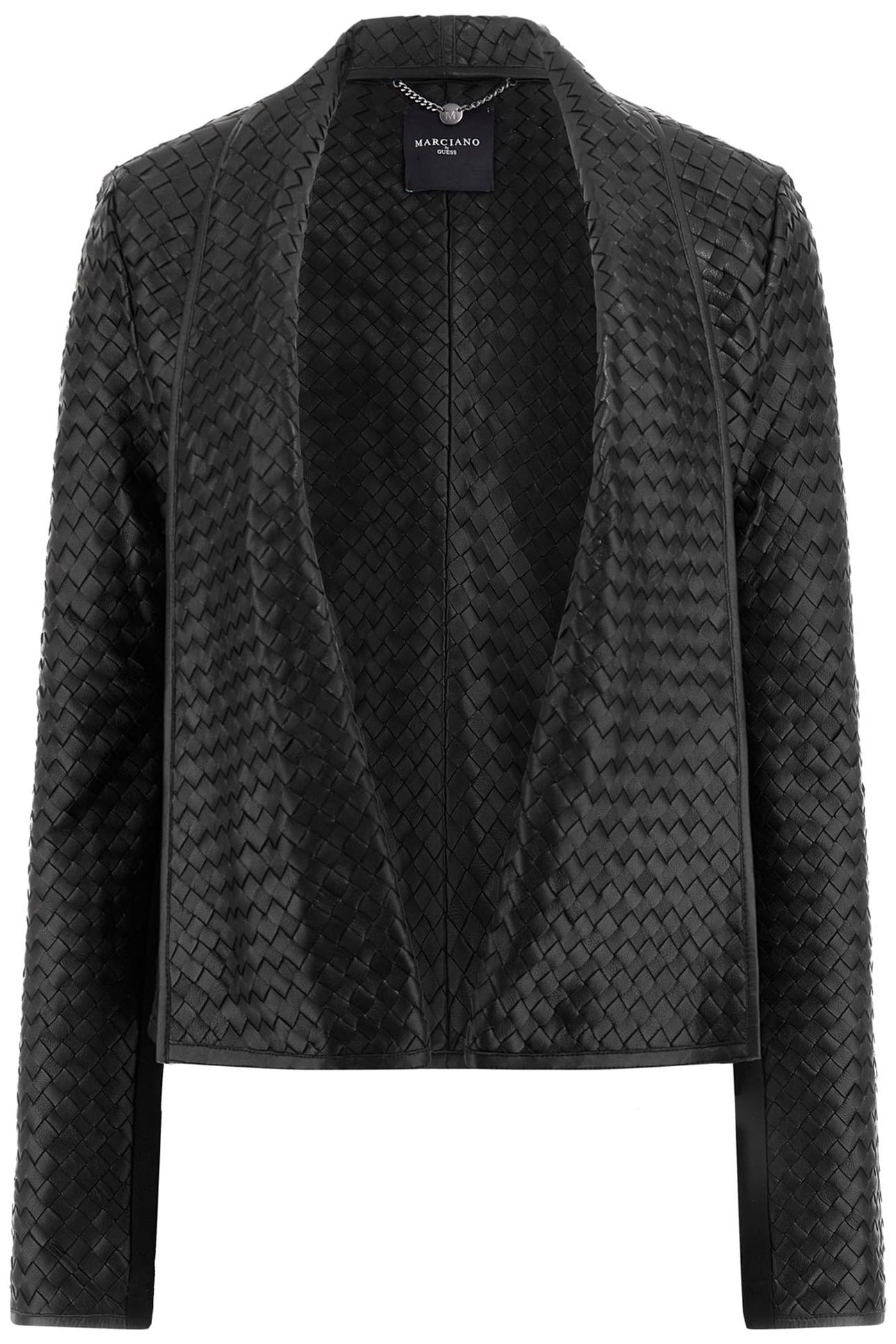 MARCIANO BY GUESS EDEN LEATHER JACKET JET BLACK 1