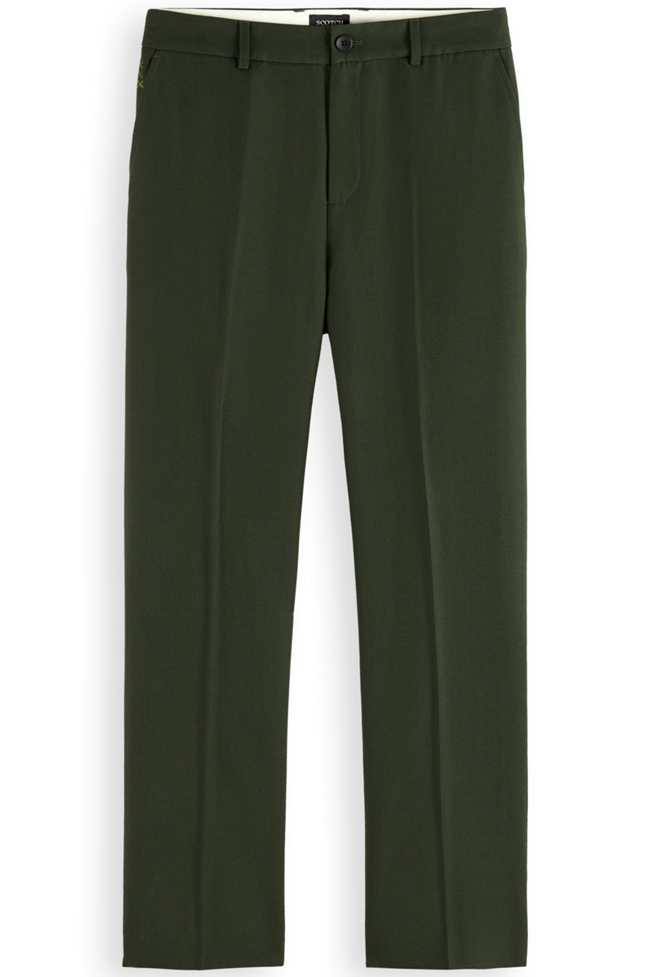 RELAXED STRAIGHT FIT WOOL-BLEND CHINO HERITAGE GREEN 1