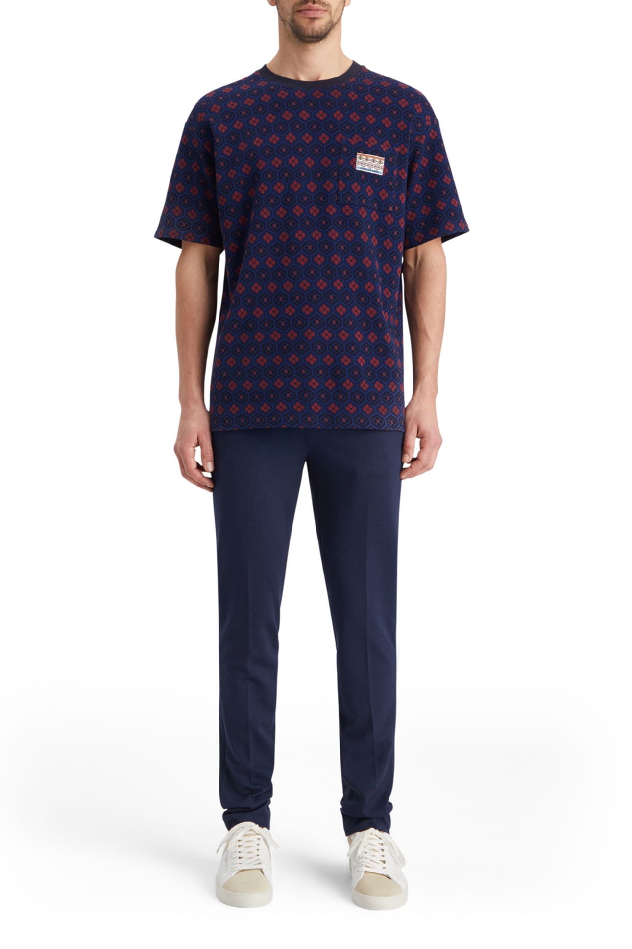 RELAXED FIT JACQUARD T-SHIRT NIGHT BOOKCOVER DITSY 3