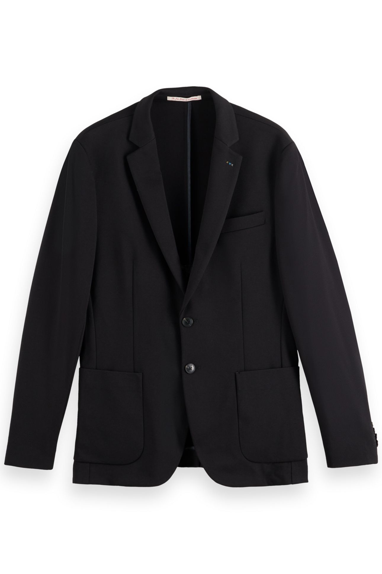 SINGLE-BREASTED JERSEY BLAZER BLACK MELANGE 1