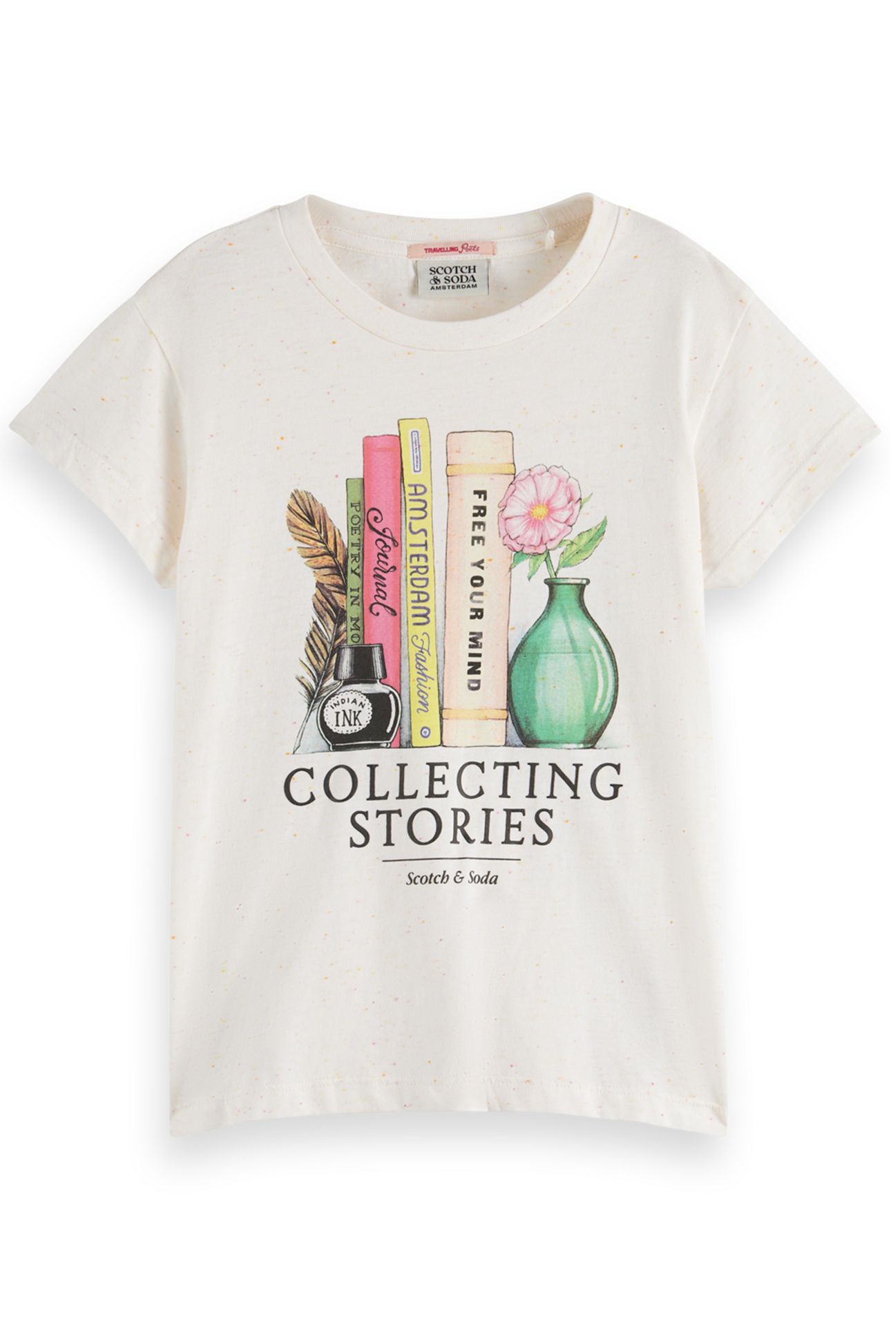 GIRL RELAXED-FIT ARTWORK T-SHIRT SWAN 1