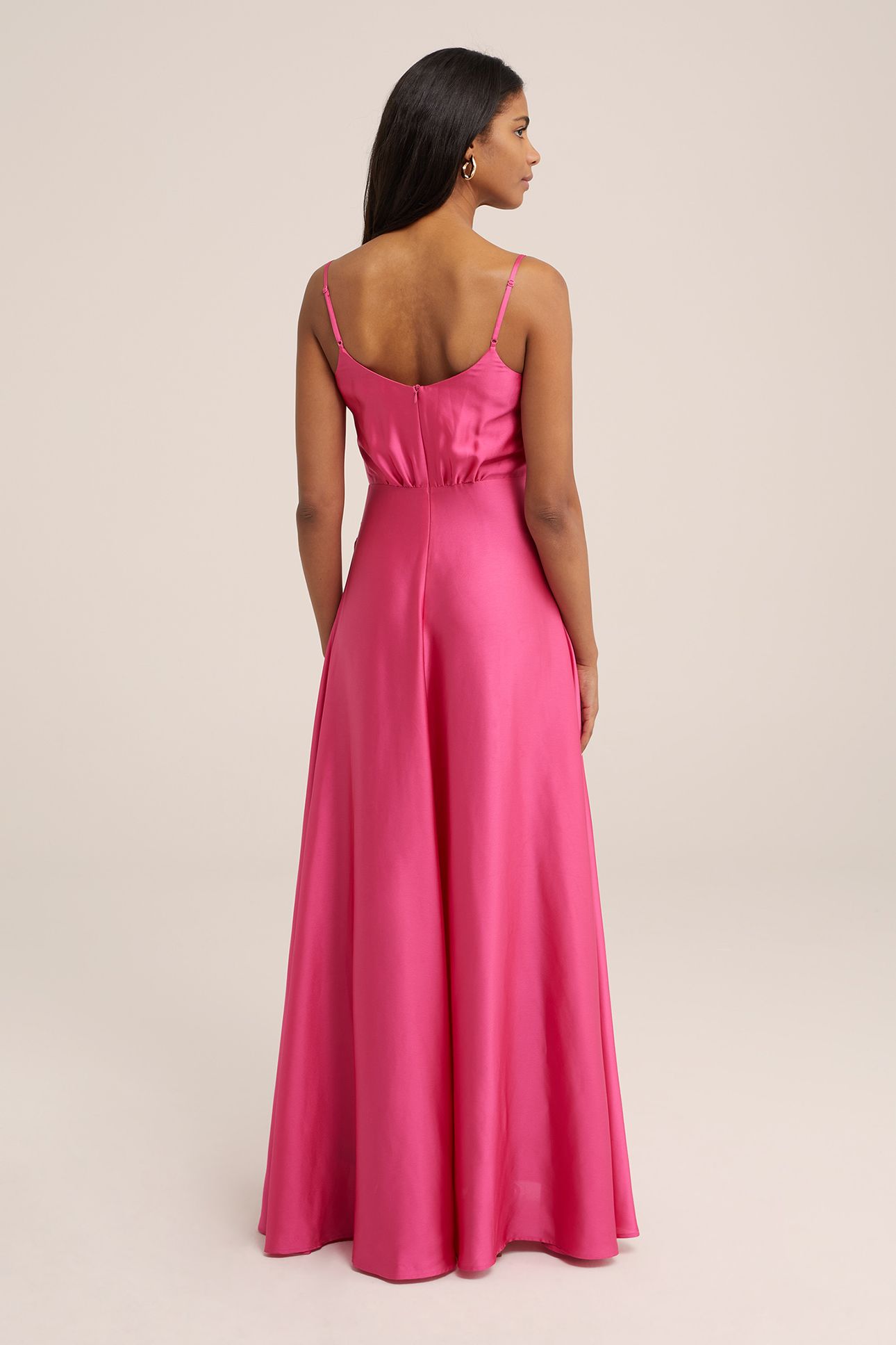 DRESS MAXI LENGTH BRIGHT PINK 2