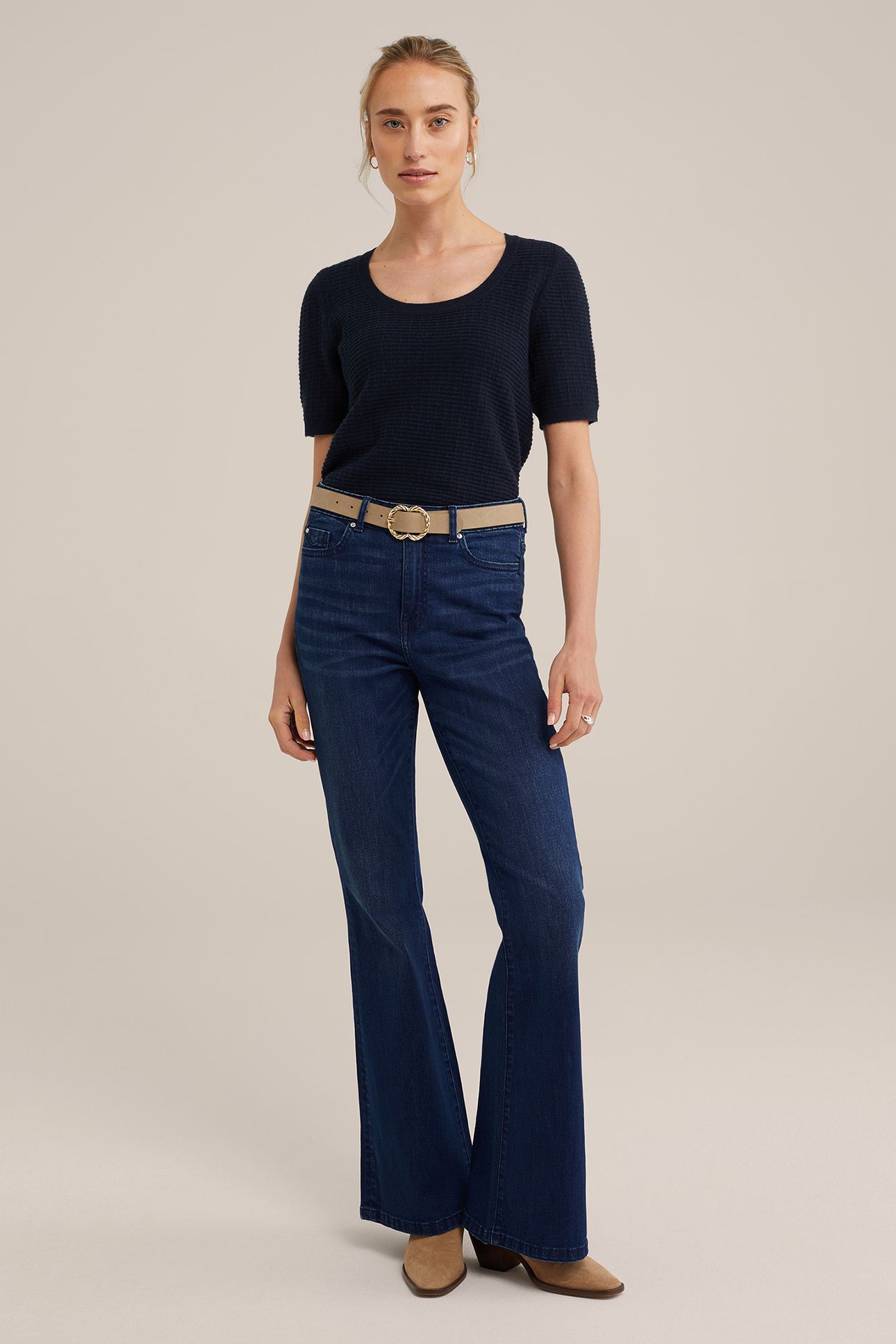 KNITTED PULLOVER NAVY BLUE 3
