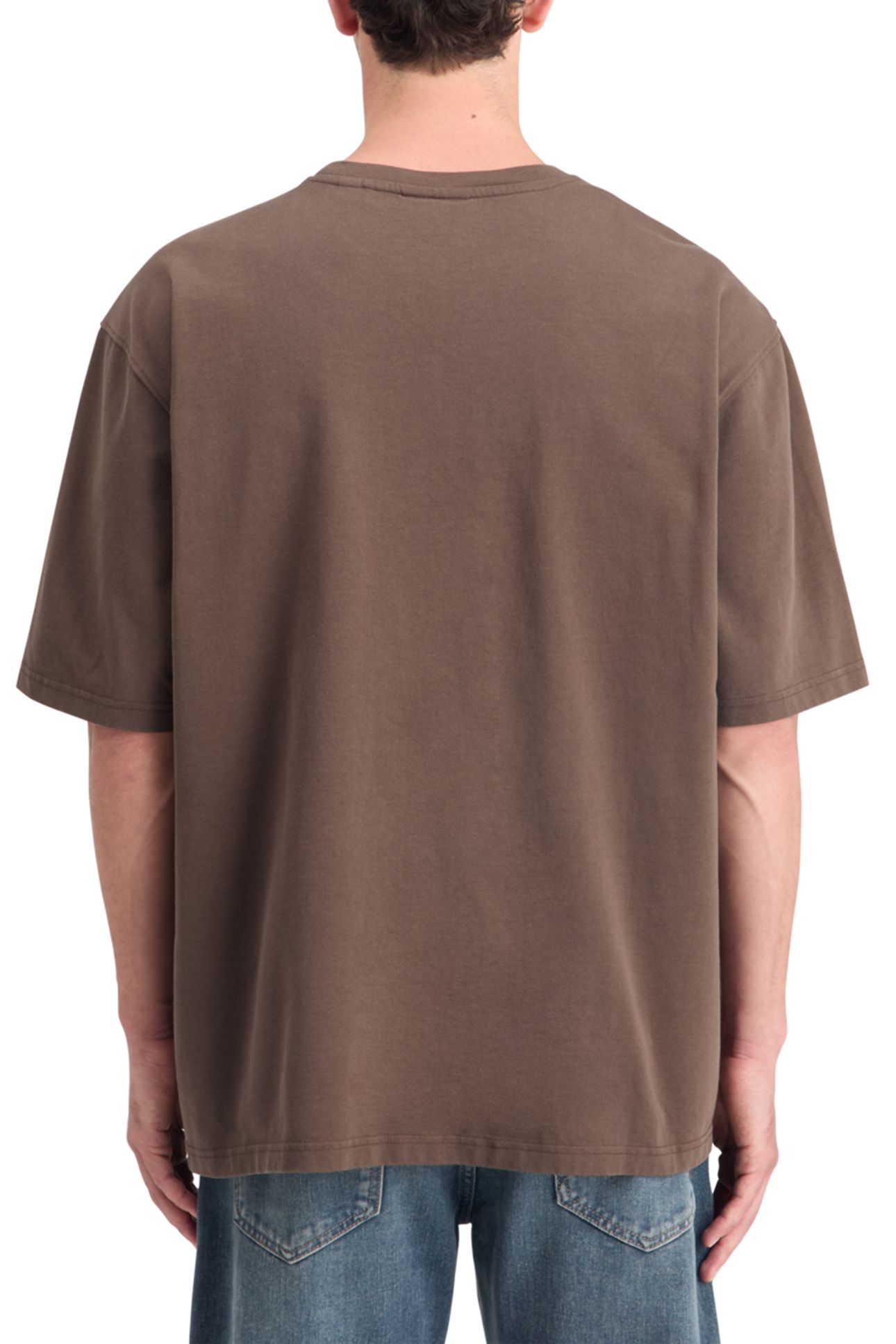 3 CROSSES LOOSE FIT POCKET T-SHIRT COFFEE 2