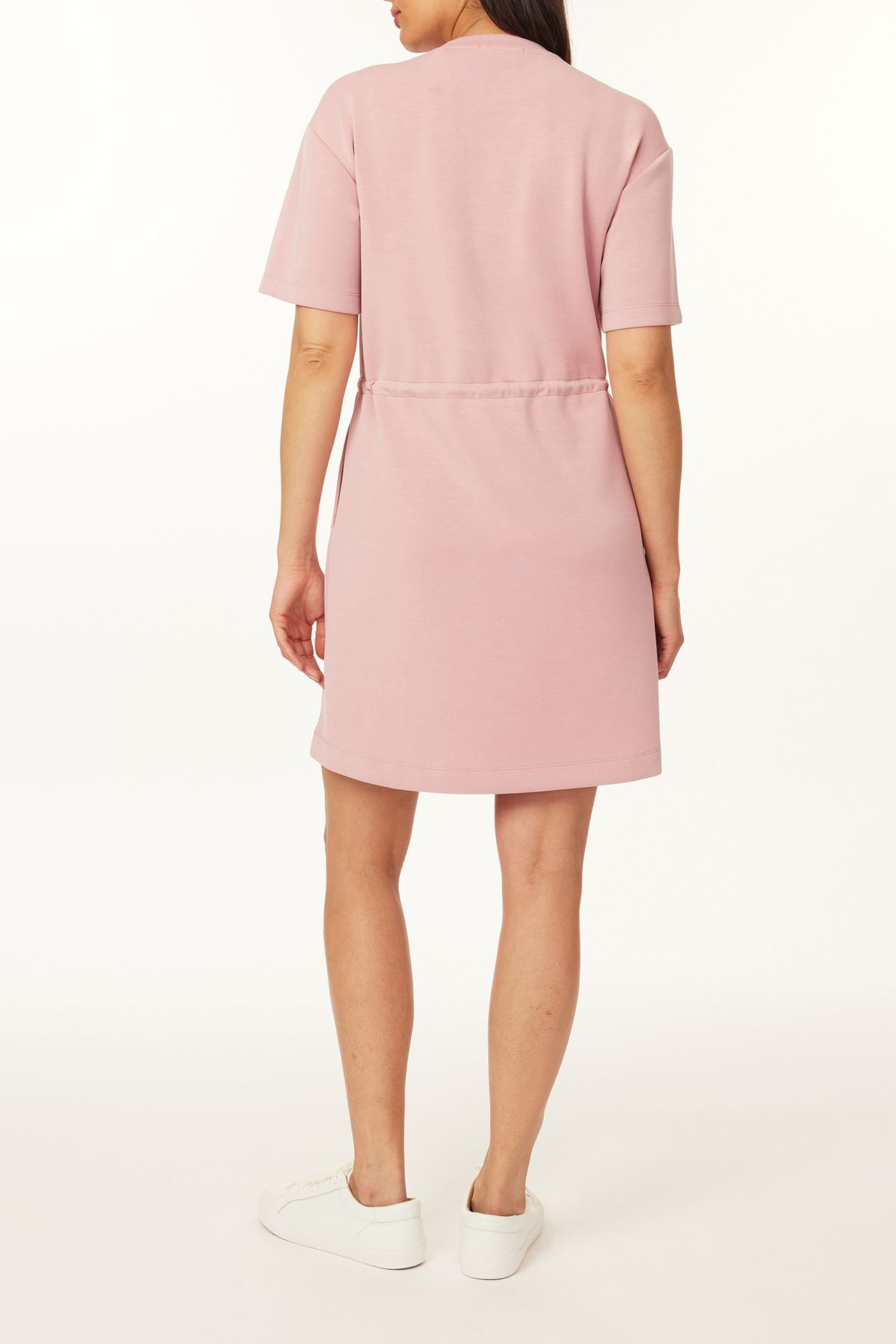 DRAWSTRING TEE DRESS DUSTY ROSE 2