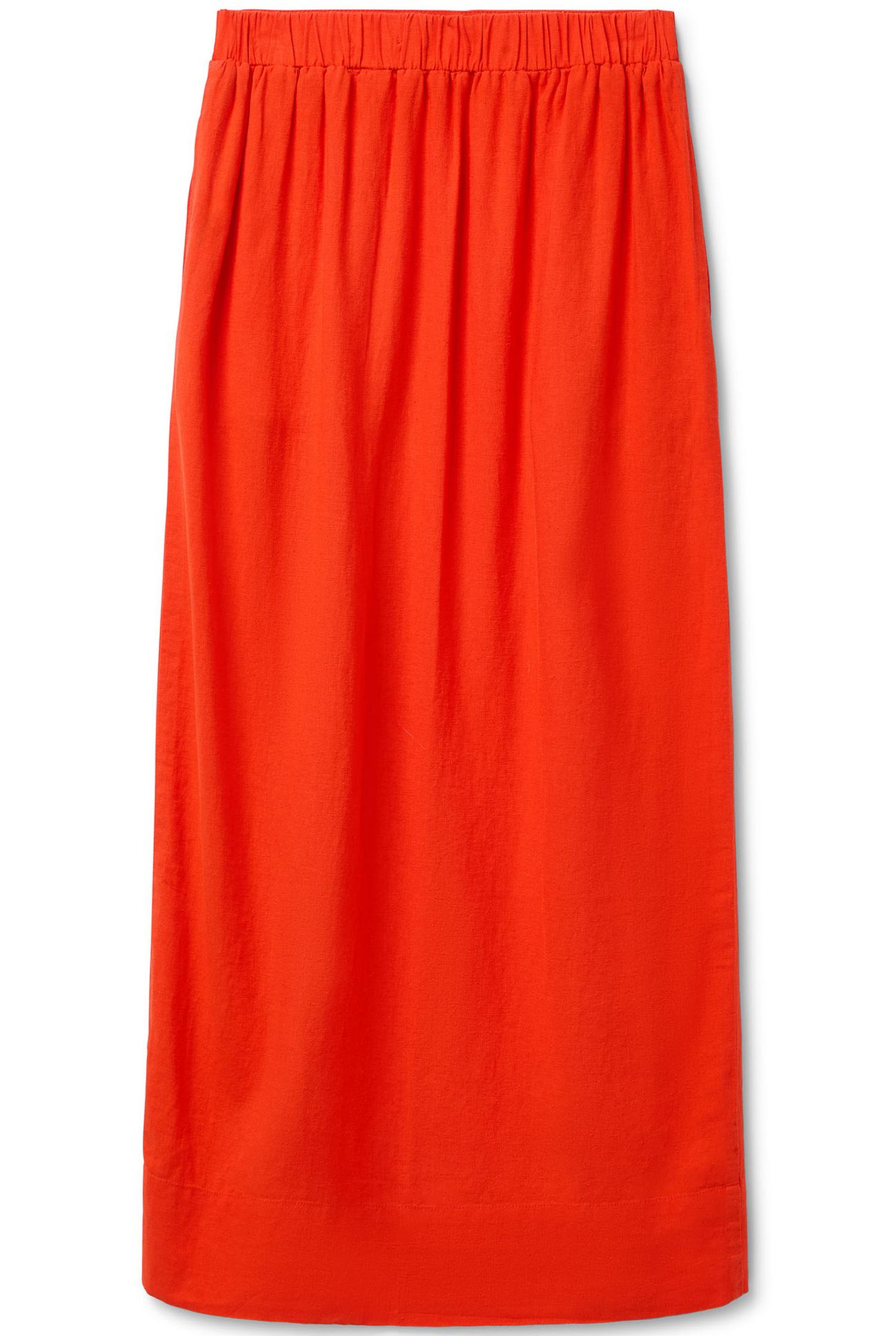 PENCIL SLIT SKIRT ORANGE.COM 4