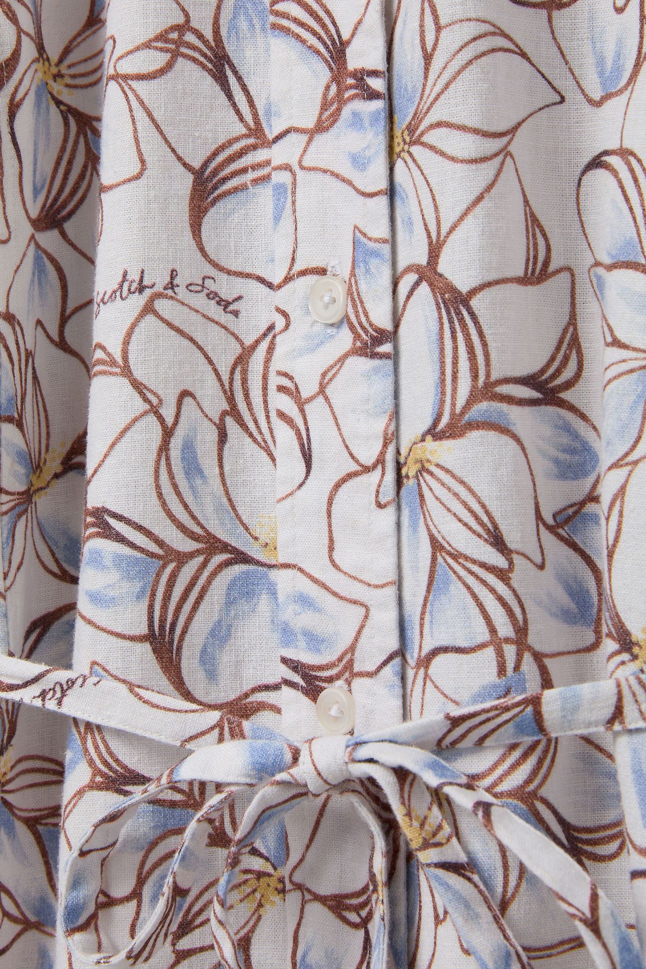 MINI SHIRT DRESS SUMMER SKETCHED FLORAL 7
