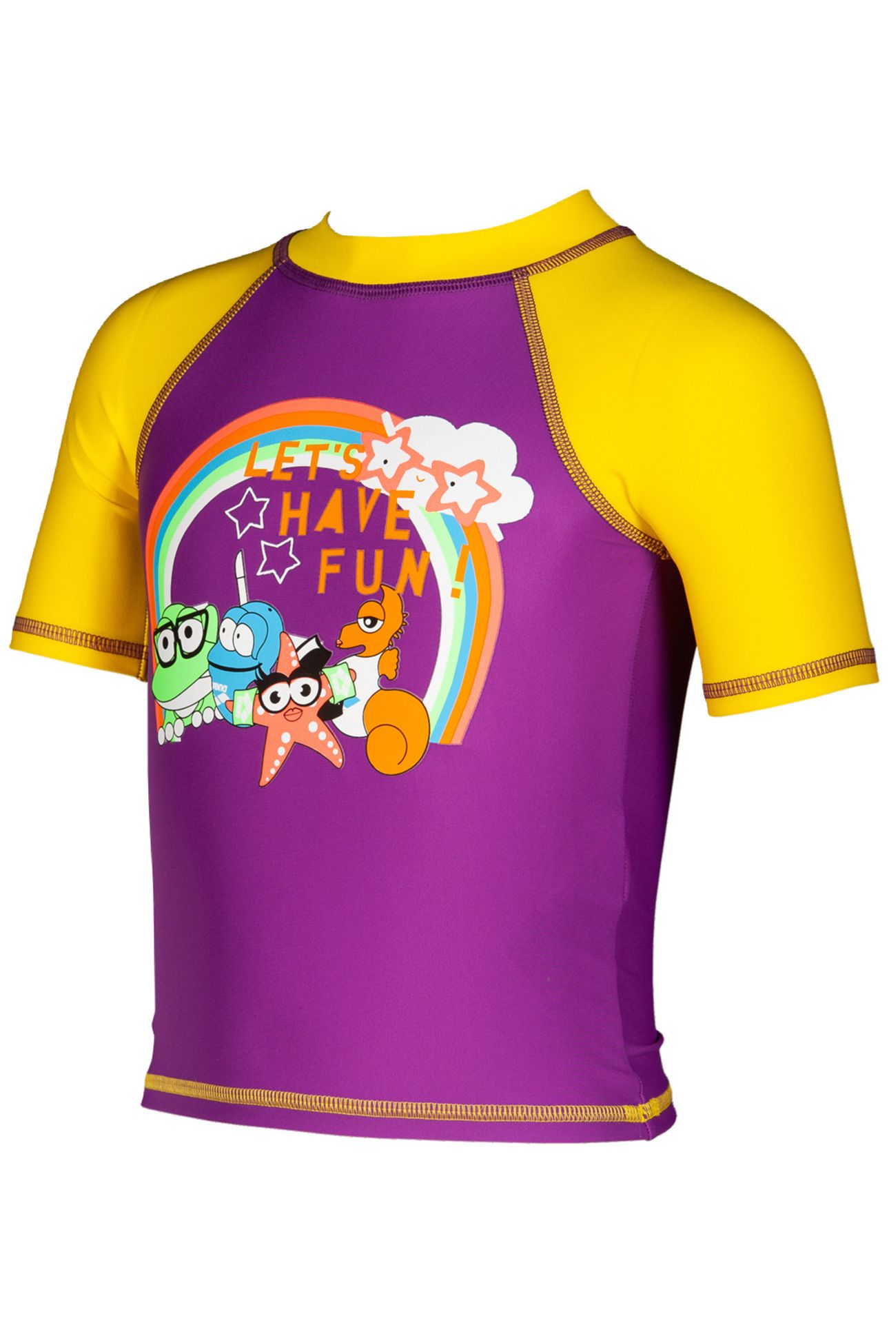 AWT KIDS GIRL UV S/S TEE PROVENZA-YELLOW STAR 3