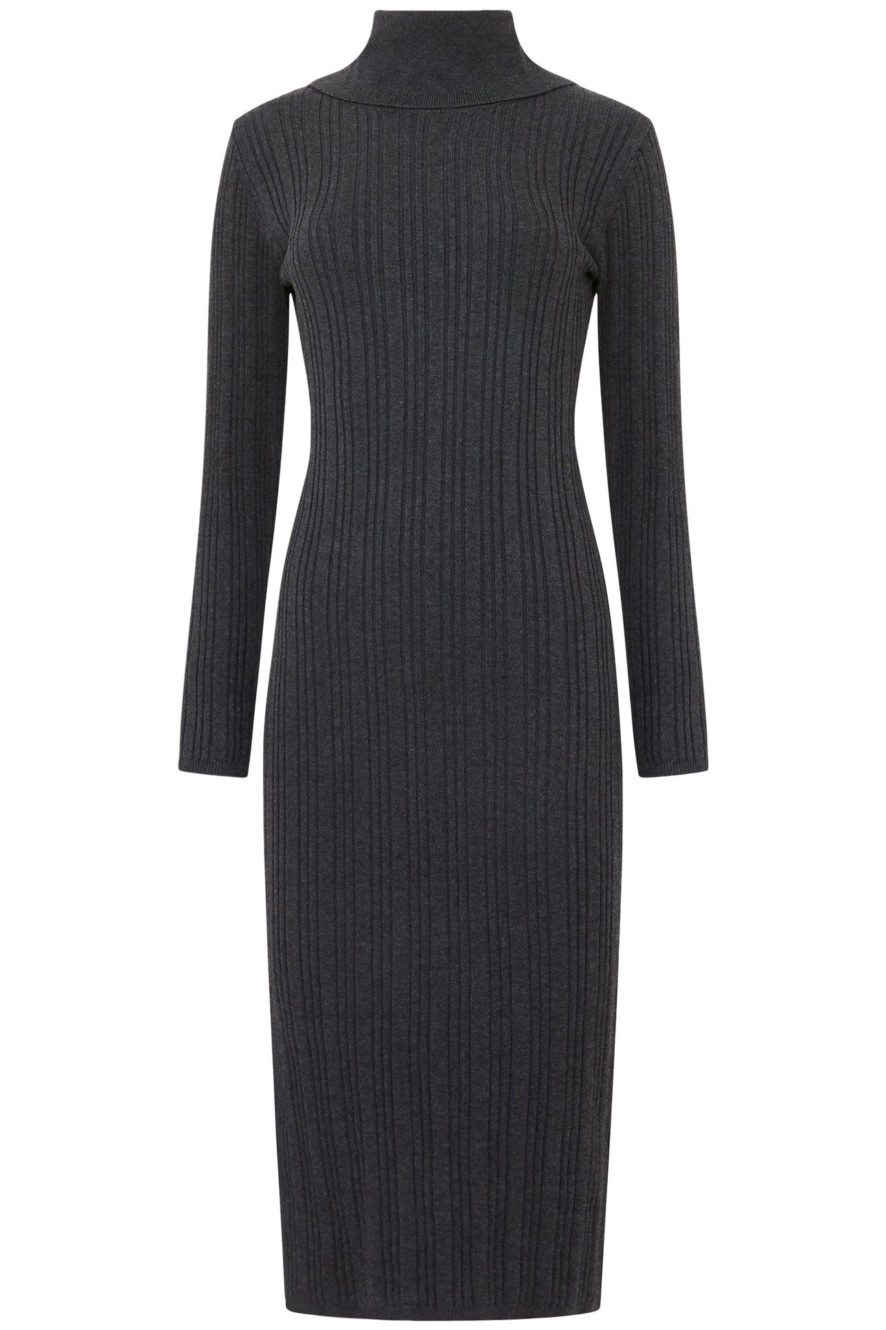 NIA MARI DRESS CHARCOAL MEL 3