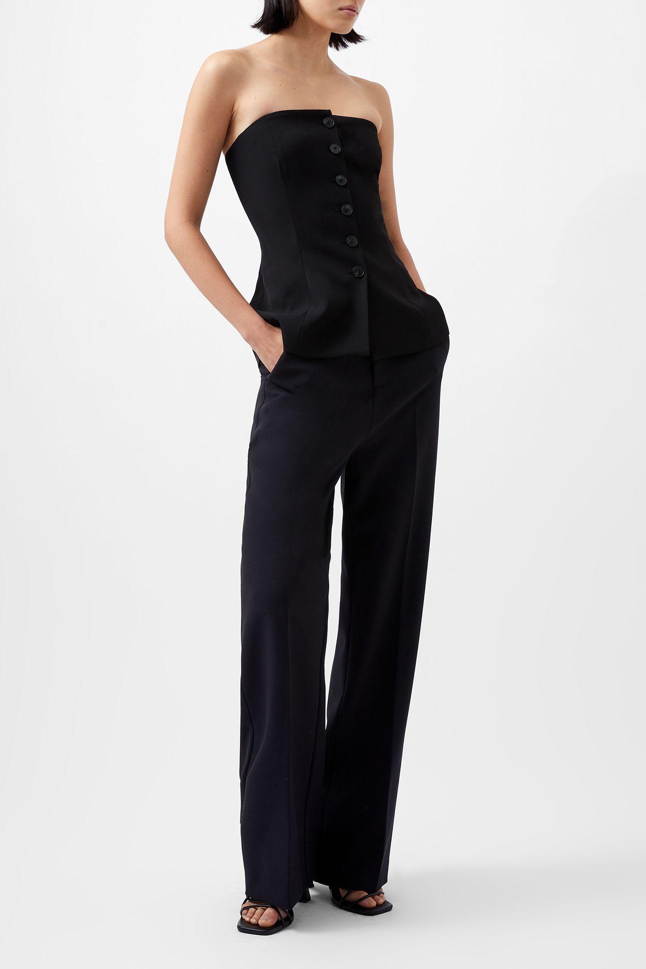HARRIE SUITING STRAPLESS TOP BLACKOUT 1