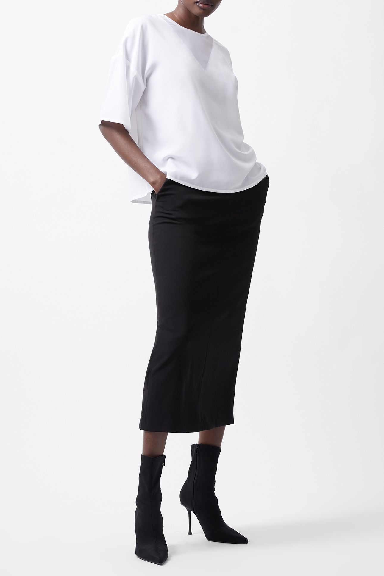 CAPRIANA CREPE TOP LINEN WHITE 2