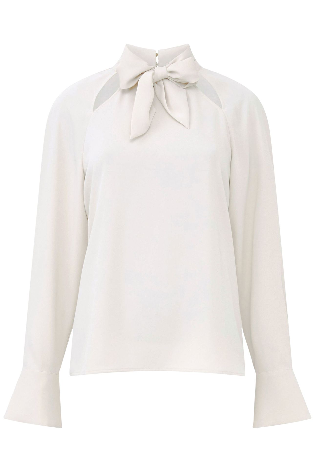 CARMEN CREPE TIE BLOUSE CLASSIC CREAM 4