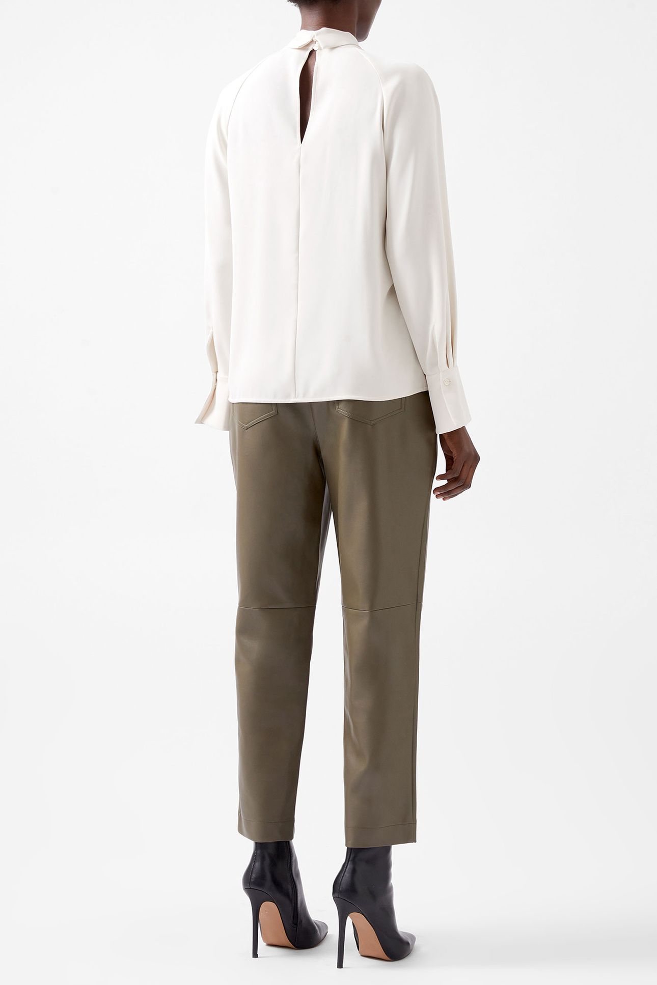 CARMEN CREPE TIE BLOUSE CLASSIC CREAM 3