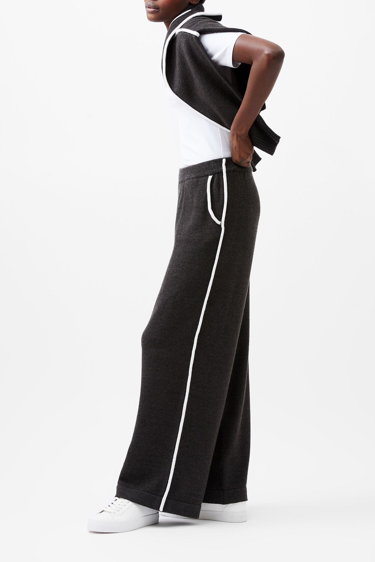 JORDAN TROUSER CHARCOAL/WHITE 4