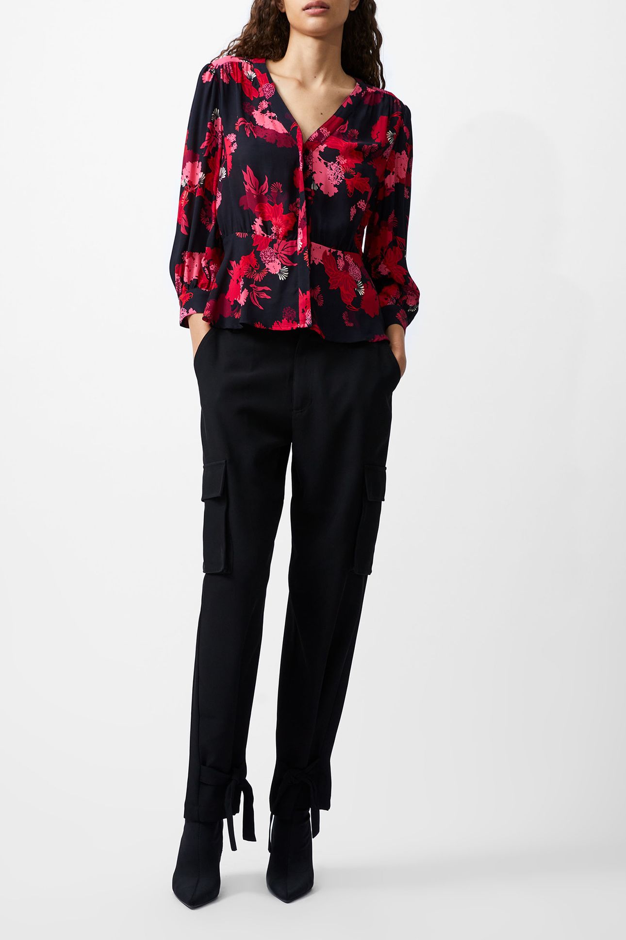 FOLIAGE CHIARA BALLOON SLV TOP BLACKOUT MULTI 2