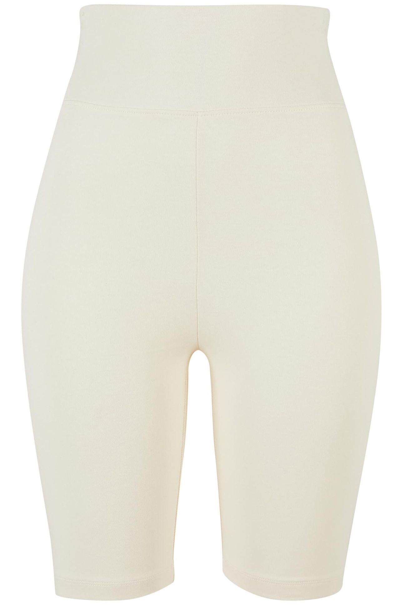 LADIES HIGH WAIST CYCLE SHORTS WHITESAND 1