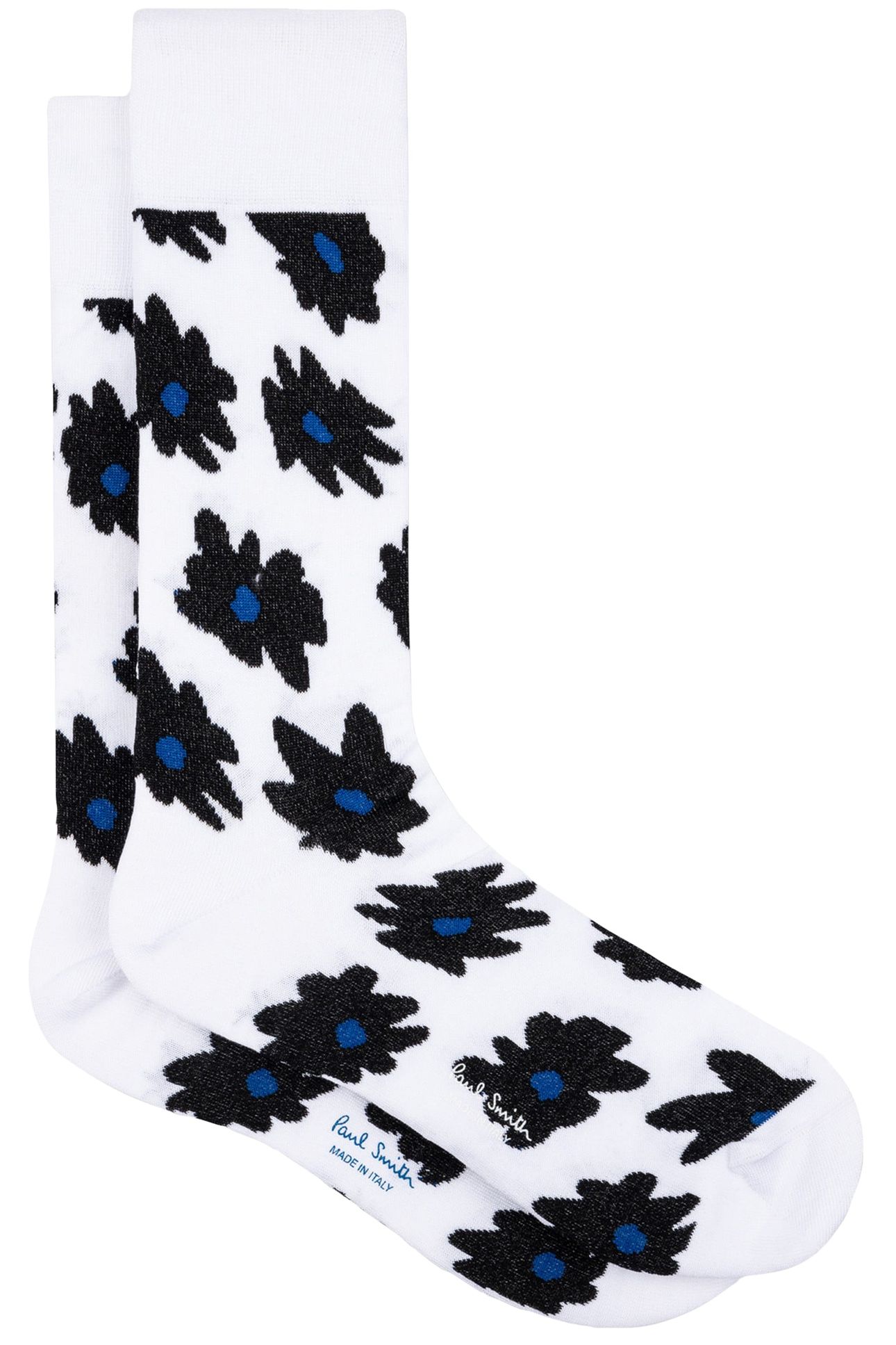 SOCK BIG FLOWER WHITE 1