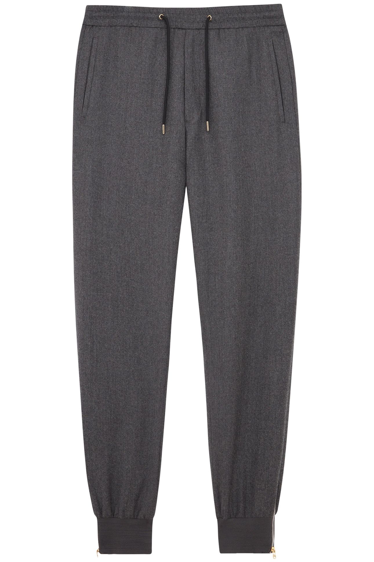MENS DRAWCORD TROUSER GREY MELANGE 1