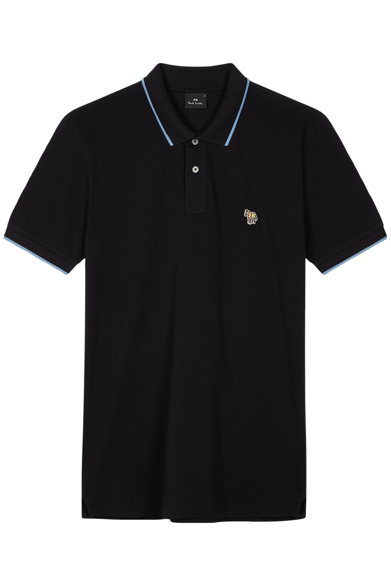 SLIM FIT POLO ZEB BADGE BLACK 1