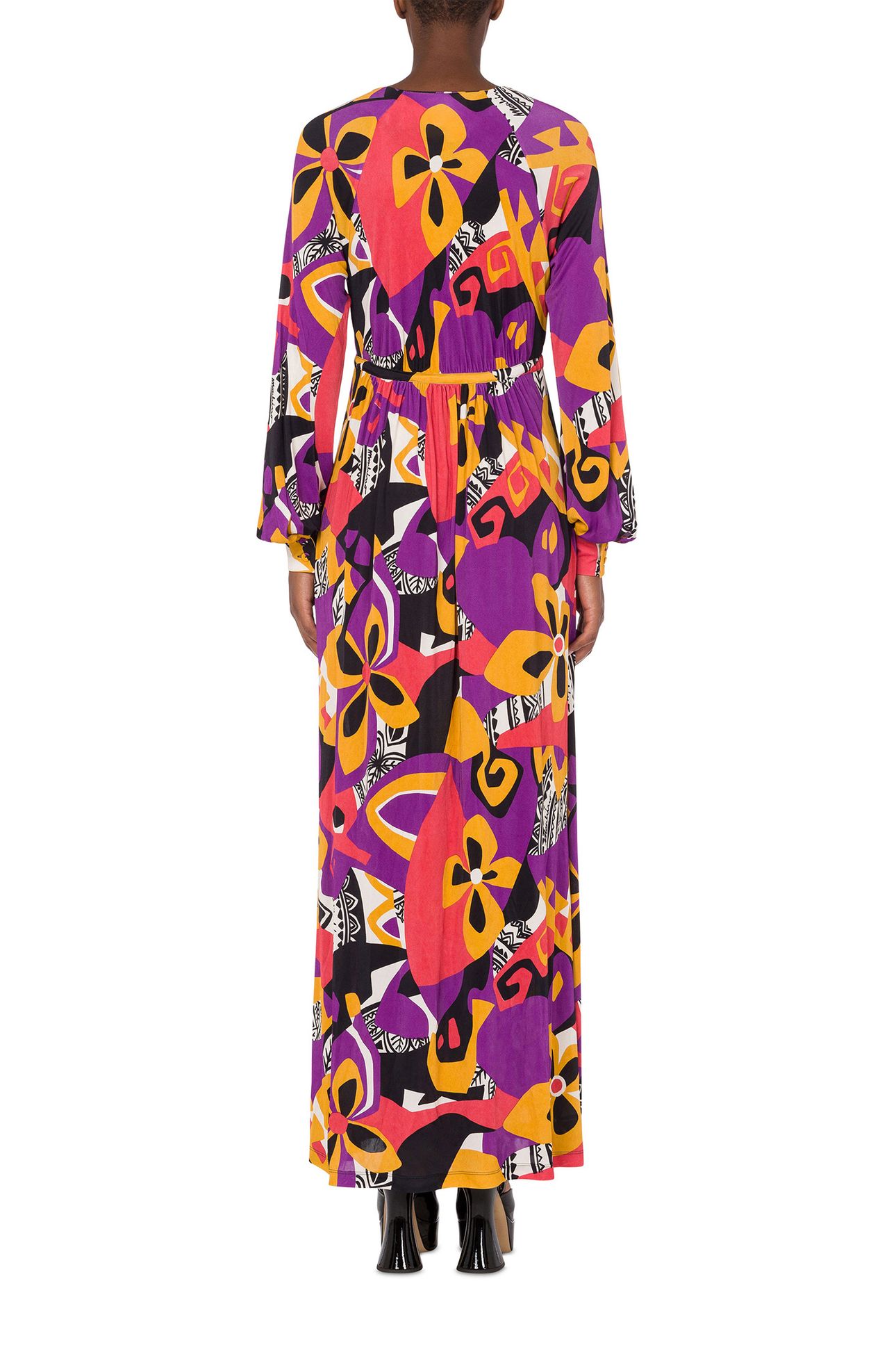 GEOMETRIC PRINT JERSEY DRESS MULTICOLOUR 2