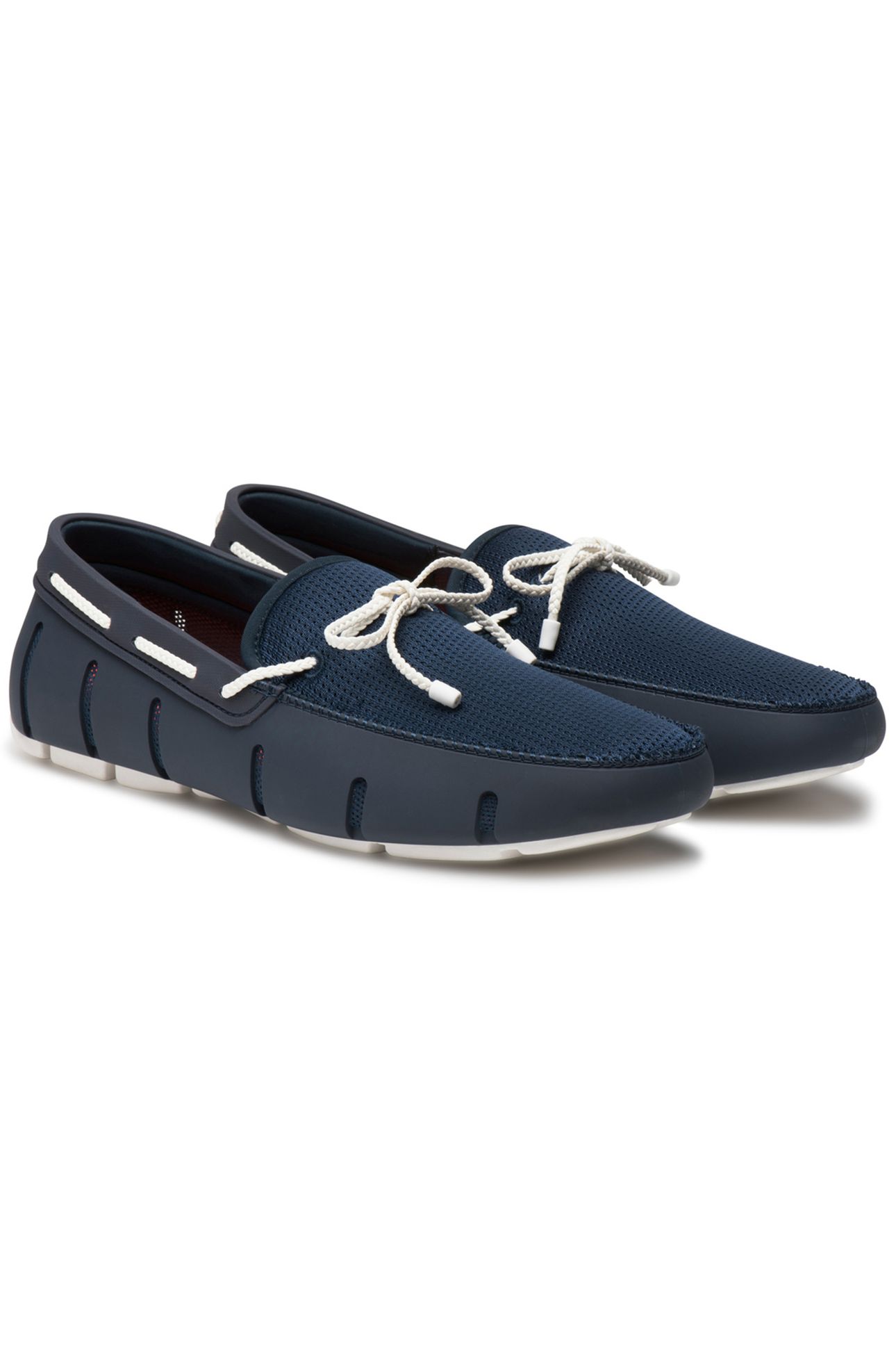 BRAIDED LACE LOAFER NAVY/WHITE 2