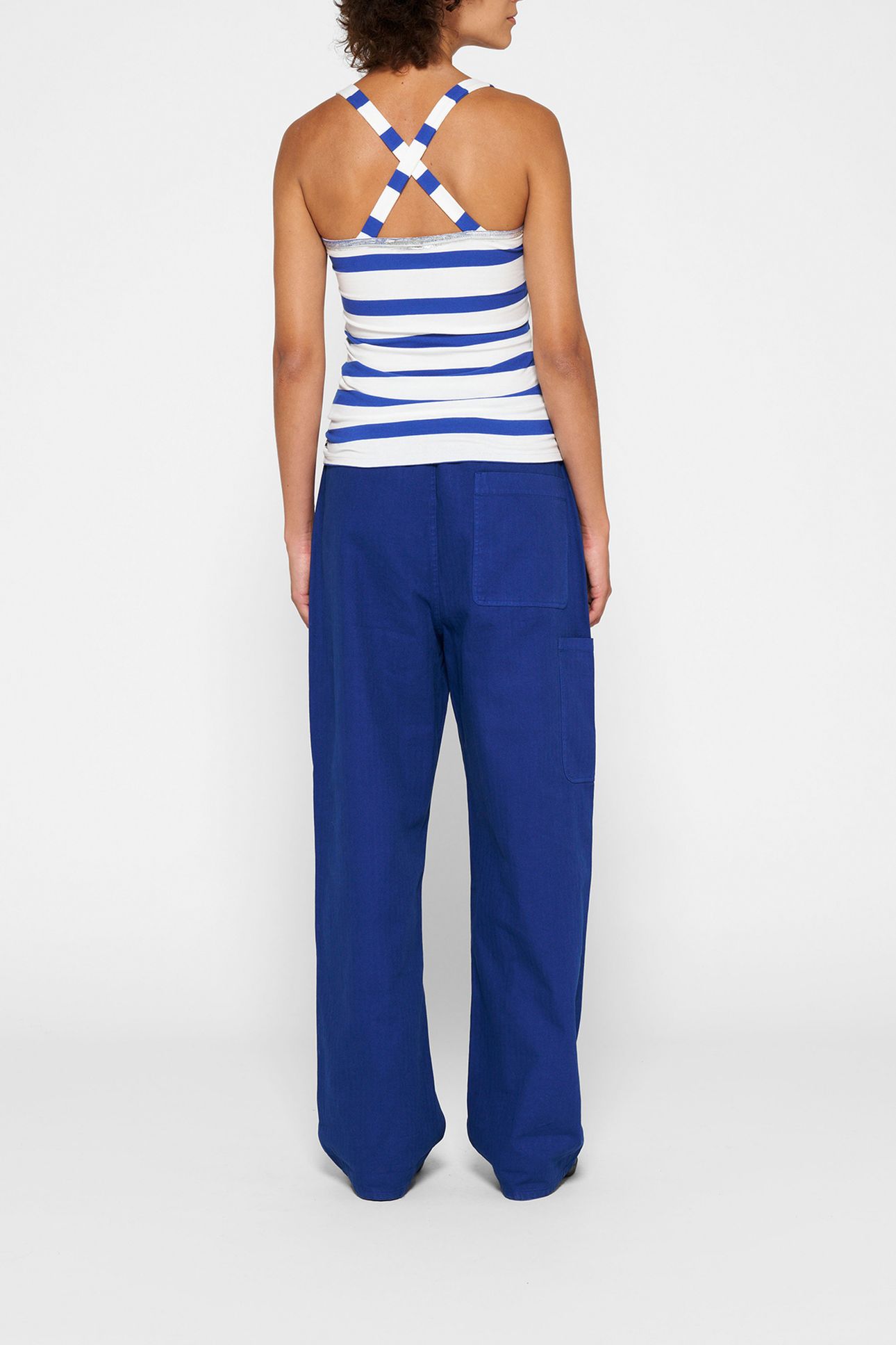 WRAPPER STRIPES FOIL ECRU/ELECTRIC BLUE 3