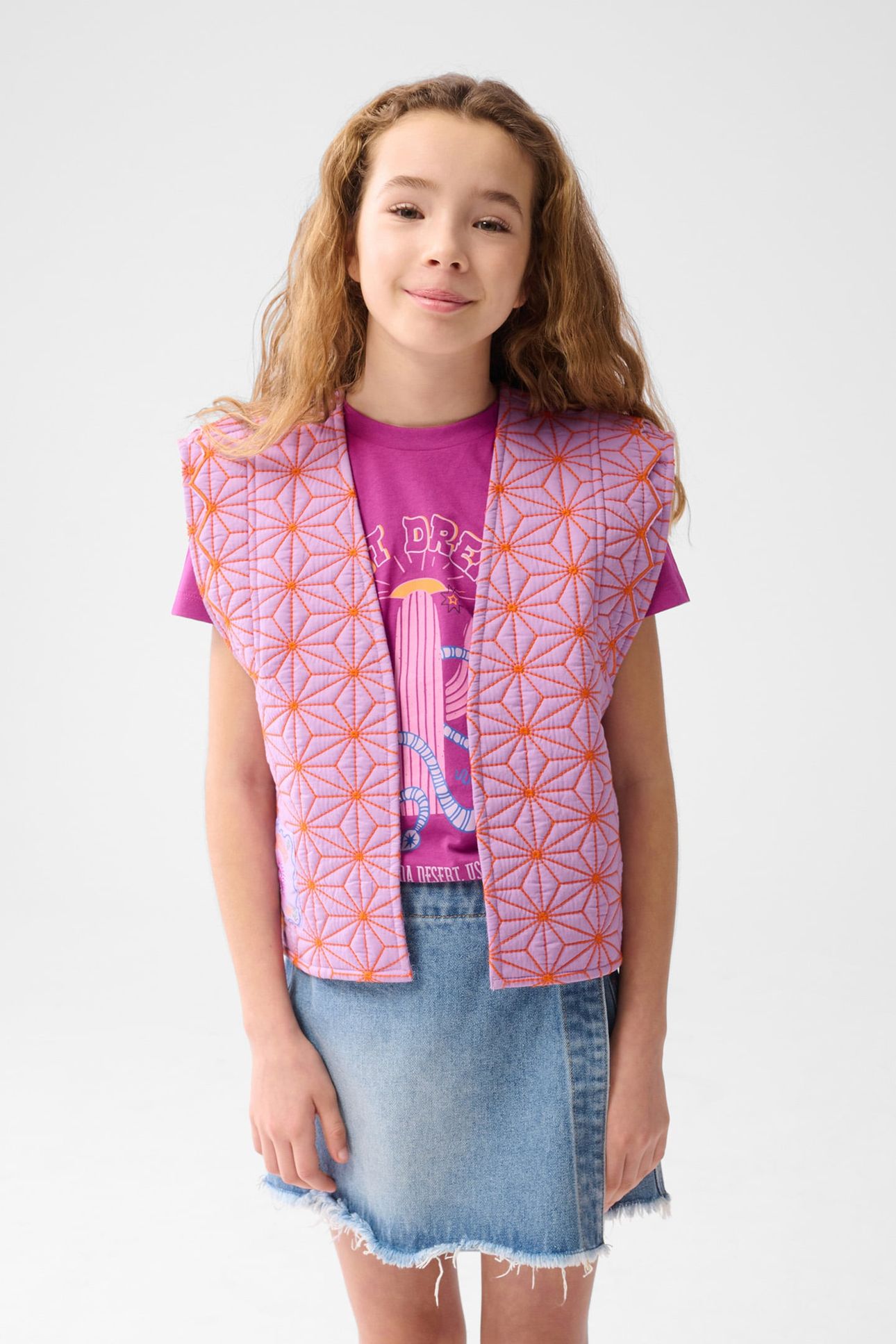 GAA-SBSTITCHED GILET LIGHTPURPLE 1