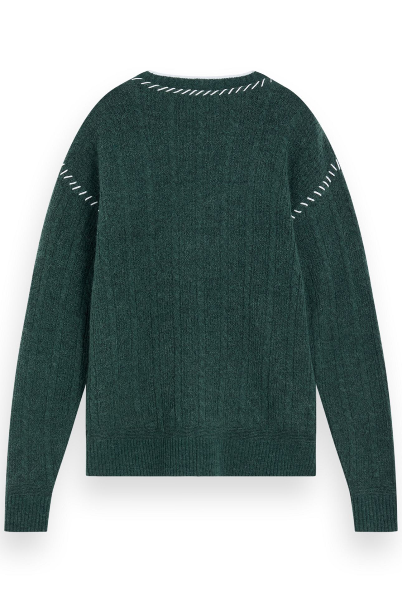 ALPACA DROPPED SHOULDER CARDIGAN PINE GREEN 5