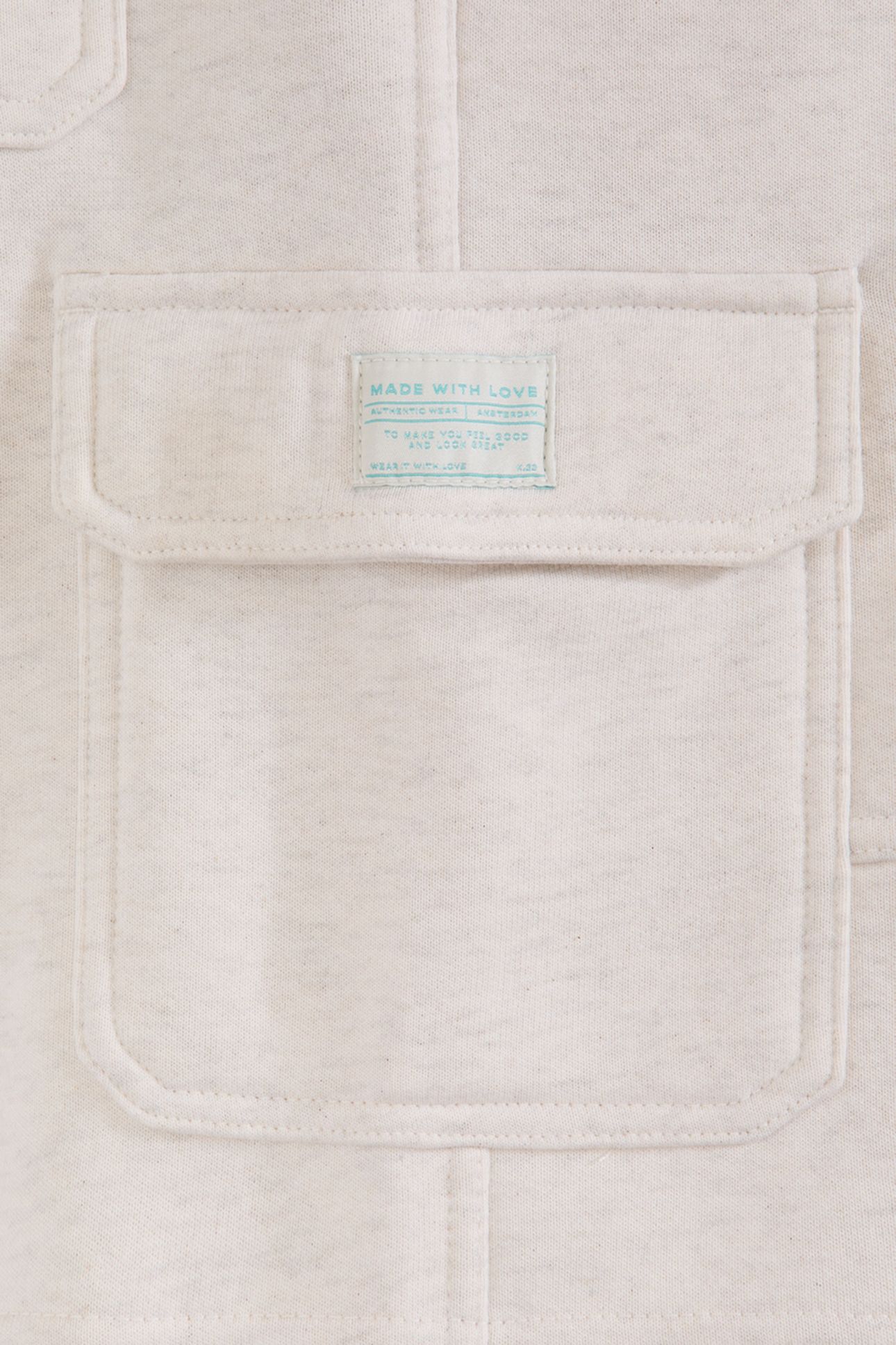 BOYS S&S FLEECE CARGO SHORT IVORY 3