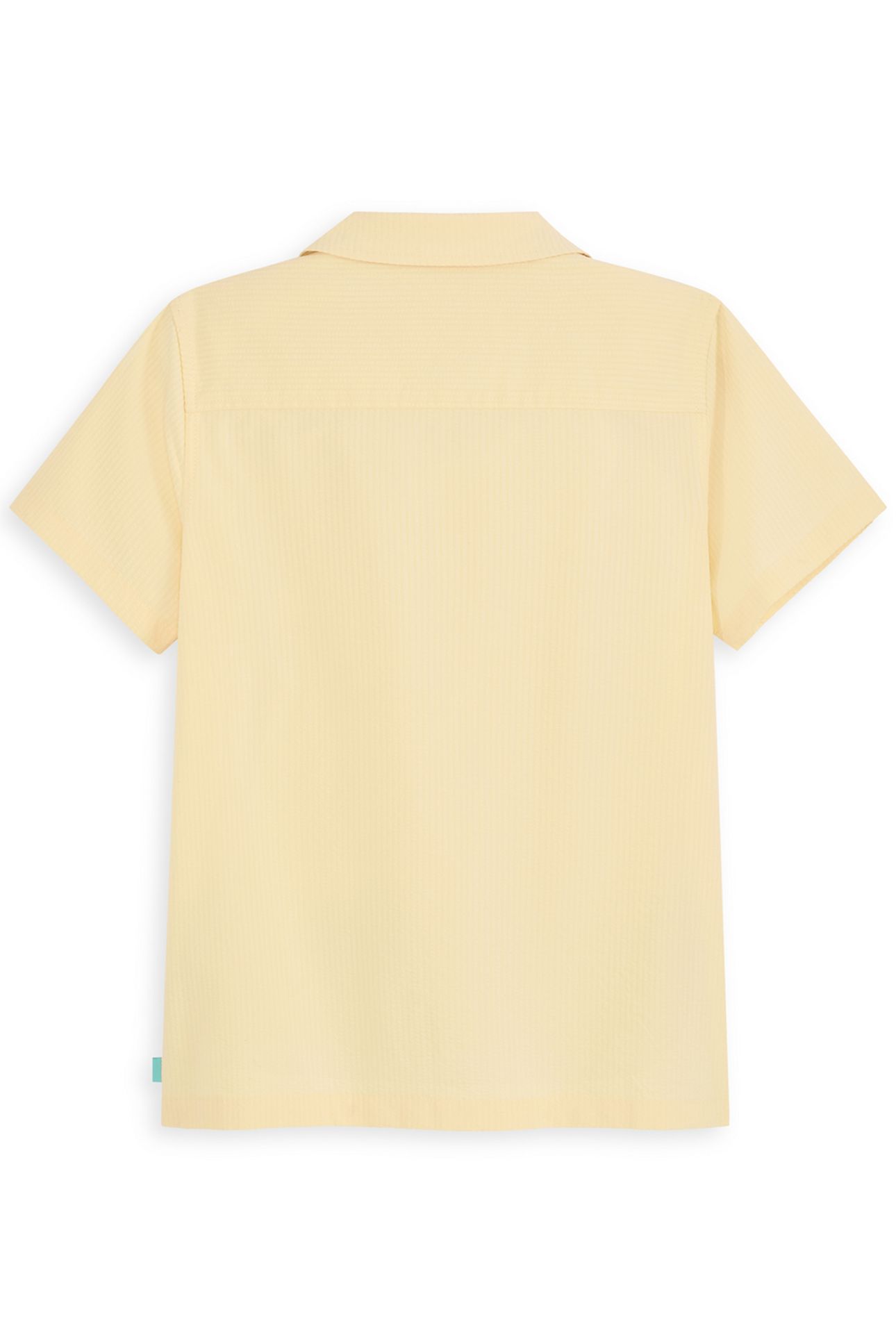 BOYS S&S SEERSUCKER BUTTON UP LT PASTEL YELLOW 2