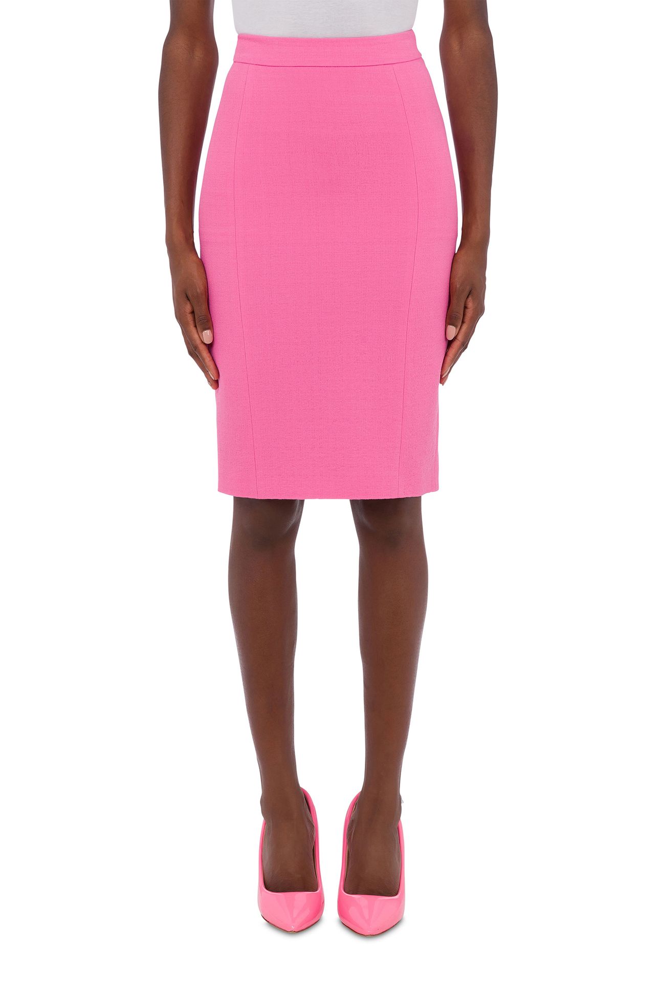 STRETCH VISCOSE CRÊPE SKIRT PINK 1
