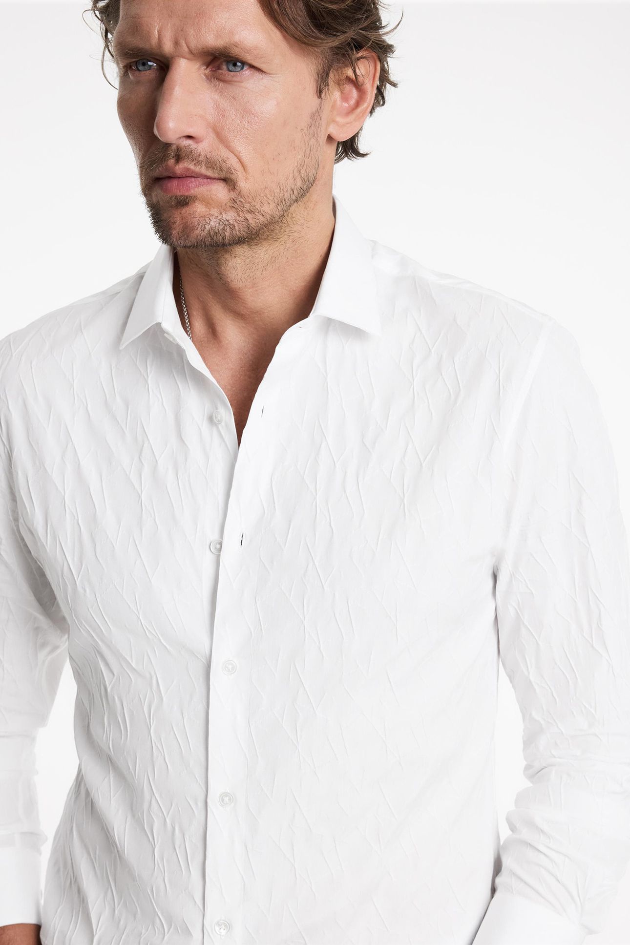 SLIM FIT STELLA COLLAR COLLECTION DRESS SHIRT WHITE 3