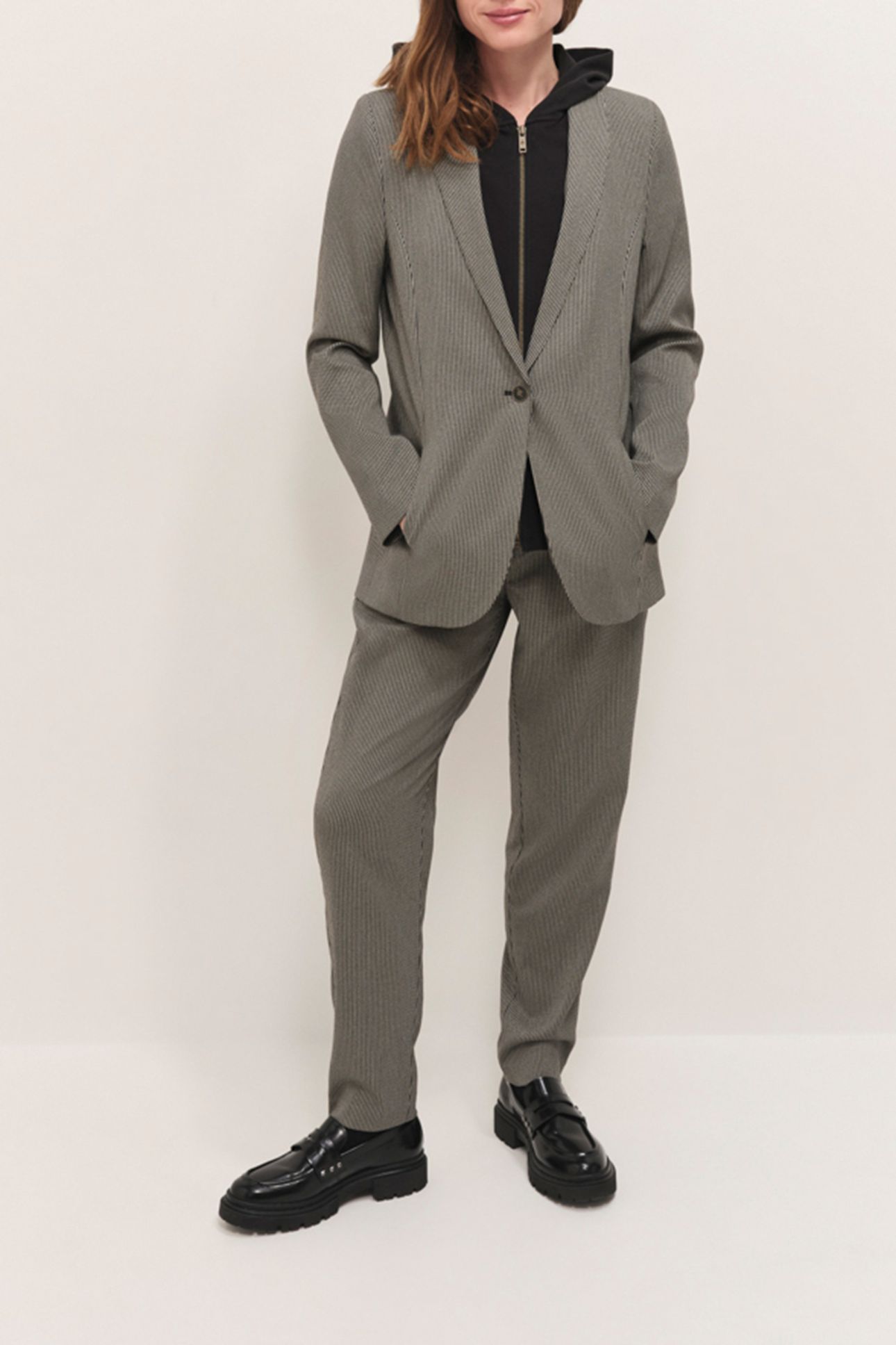 PAVEL - BLACK SUIT TROUSERS WITH HOUNDSTOOTH PATTERN 2