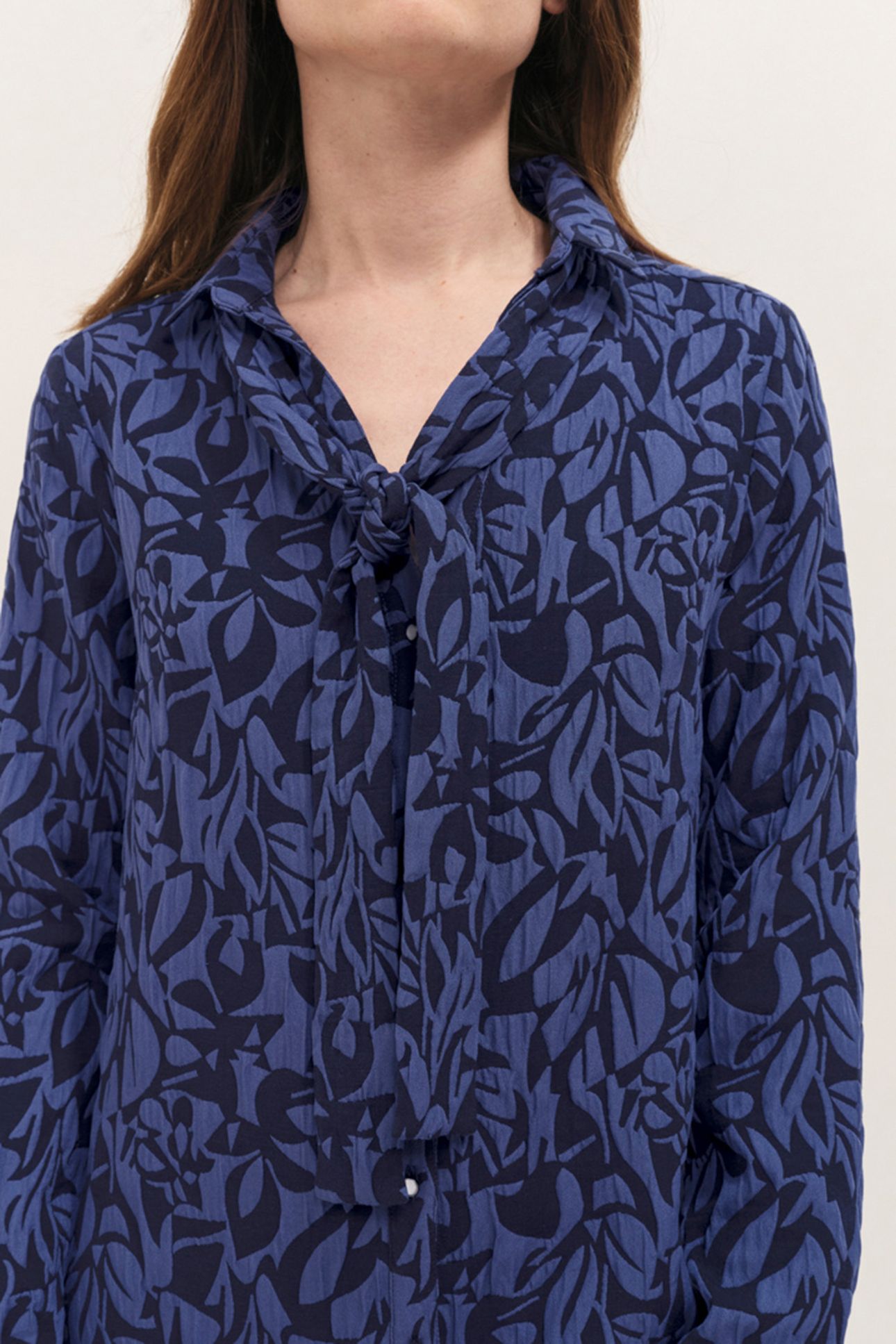 REALLY - MOONLIGHT JACQUARD SHIRT DRESS WITH FLORAL ARABESQU 4
