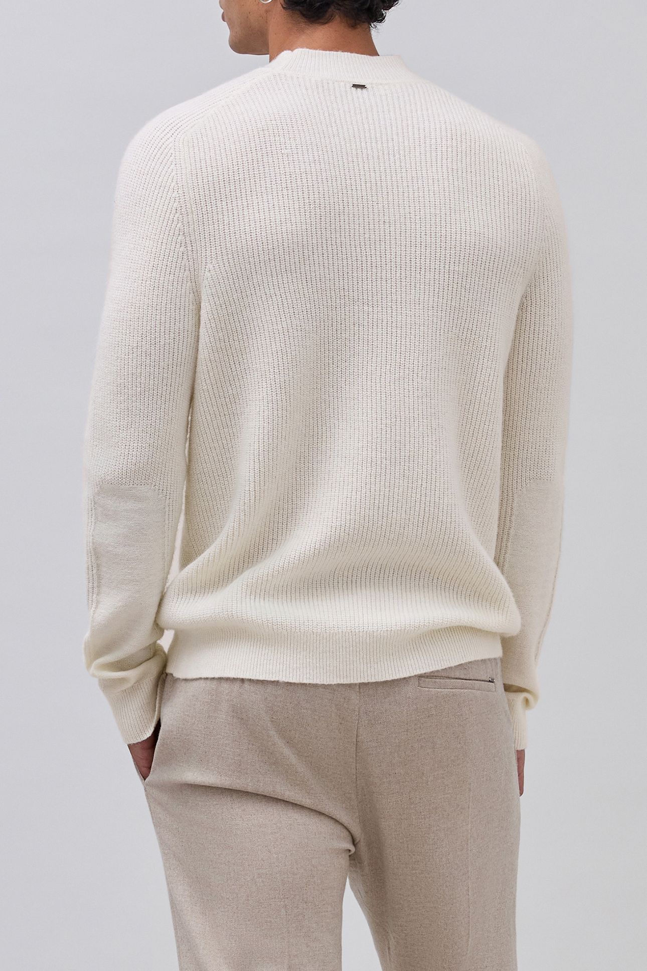 CHALK-KNIT MOCK-NECK SWEATER 2