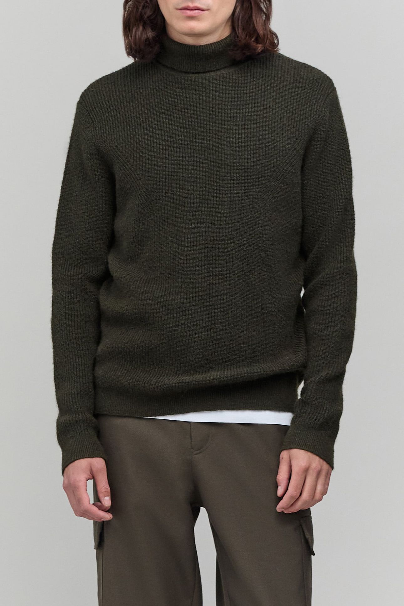 DARK KHAKI TURTLENECK JUMPER 1