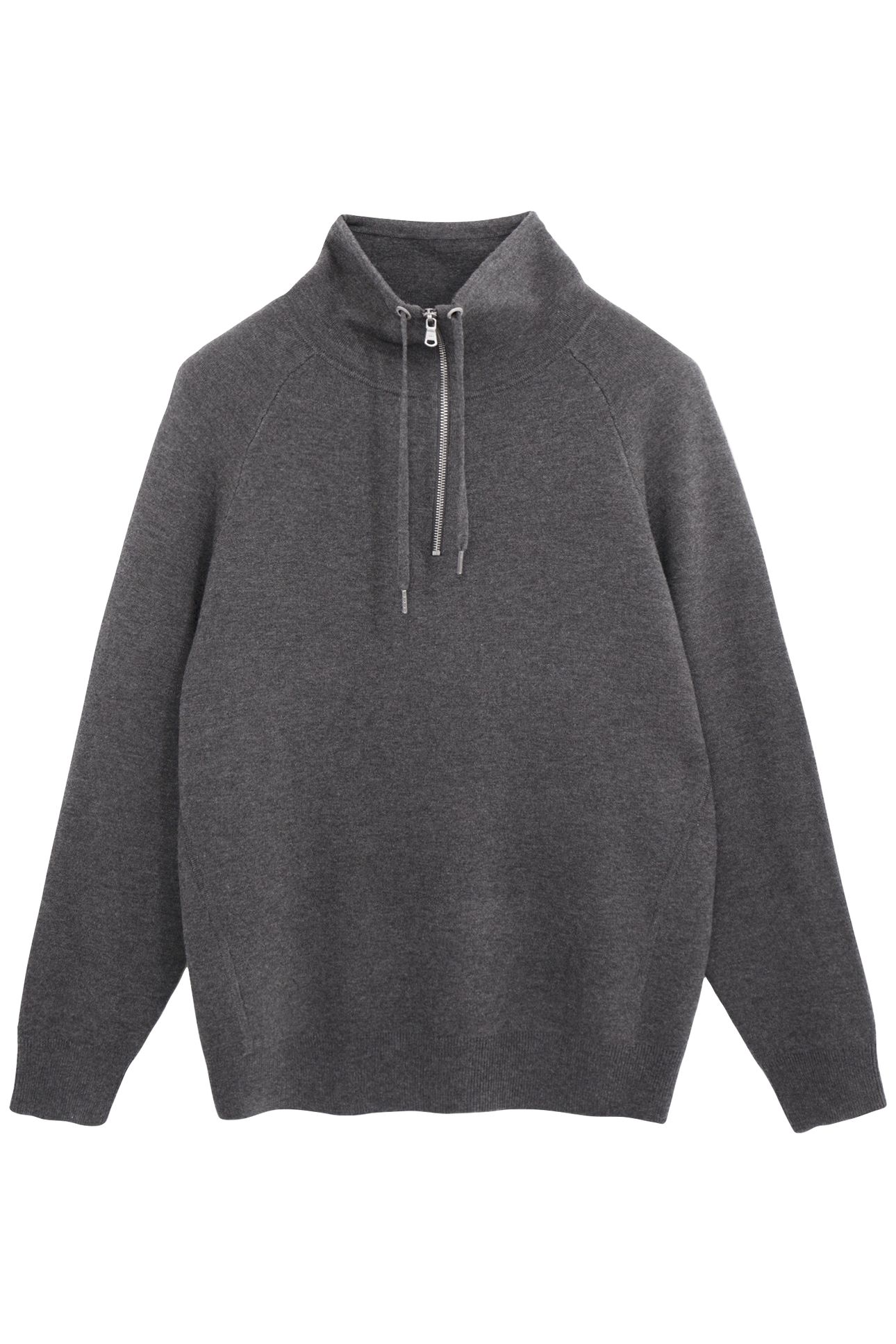 CONCRETE KNIT TRUCKER-NECK SWEATER 4