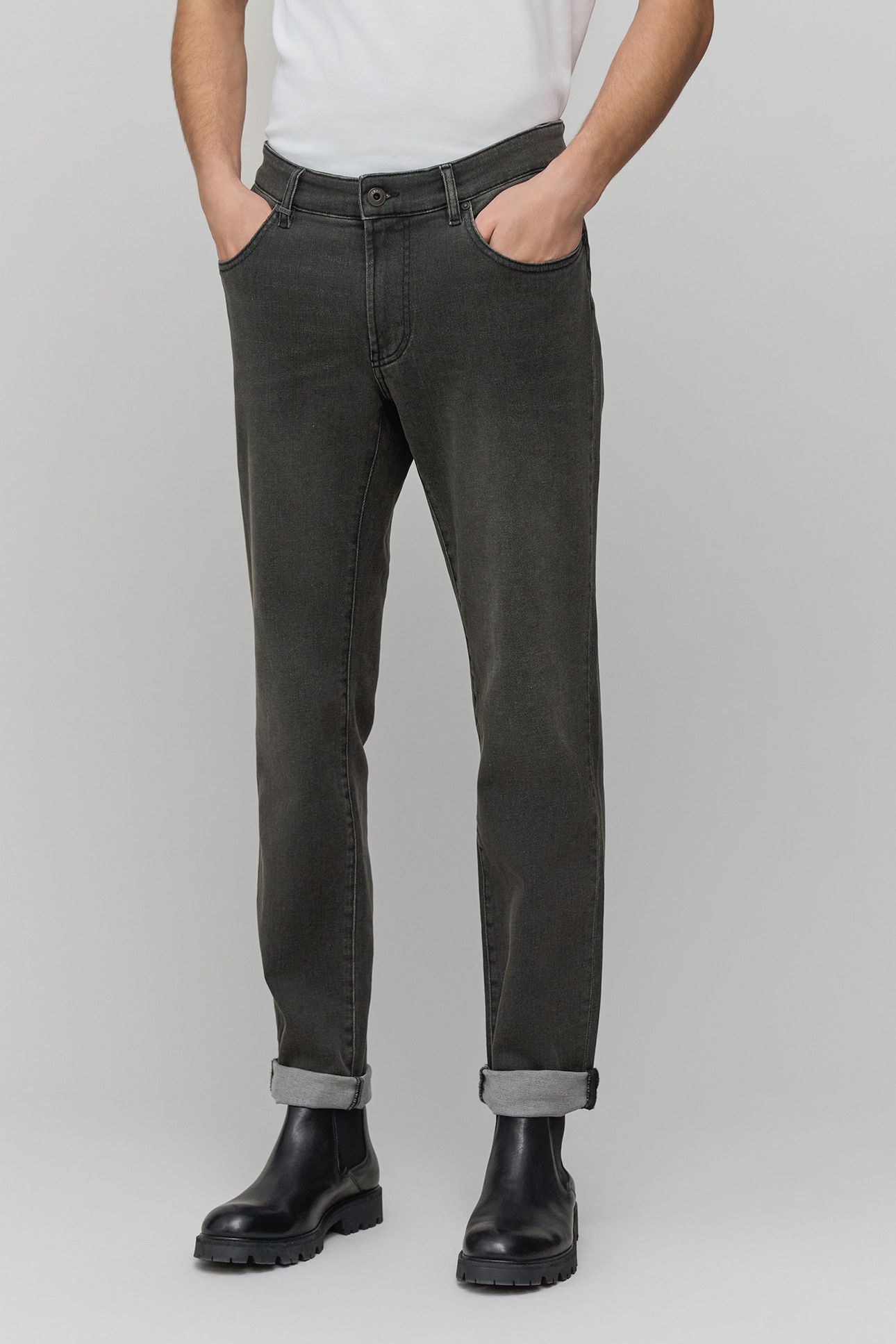 BRUCE KHAKI SLIM JEANS 1