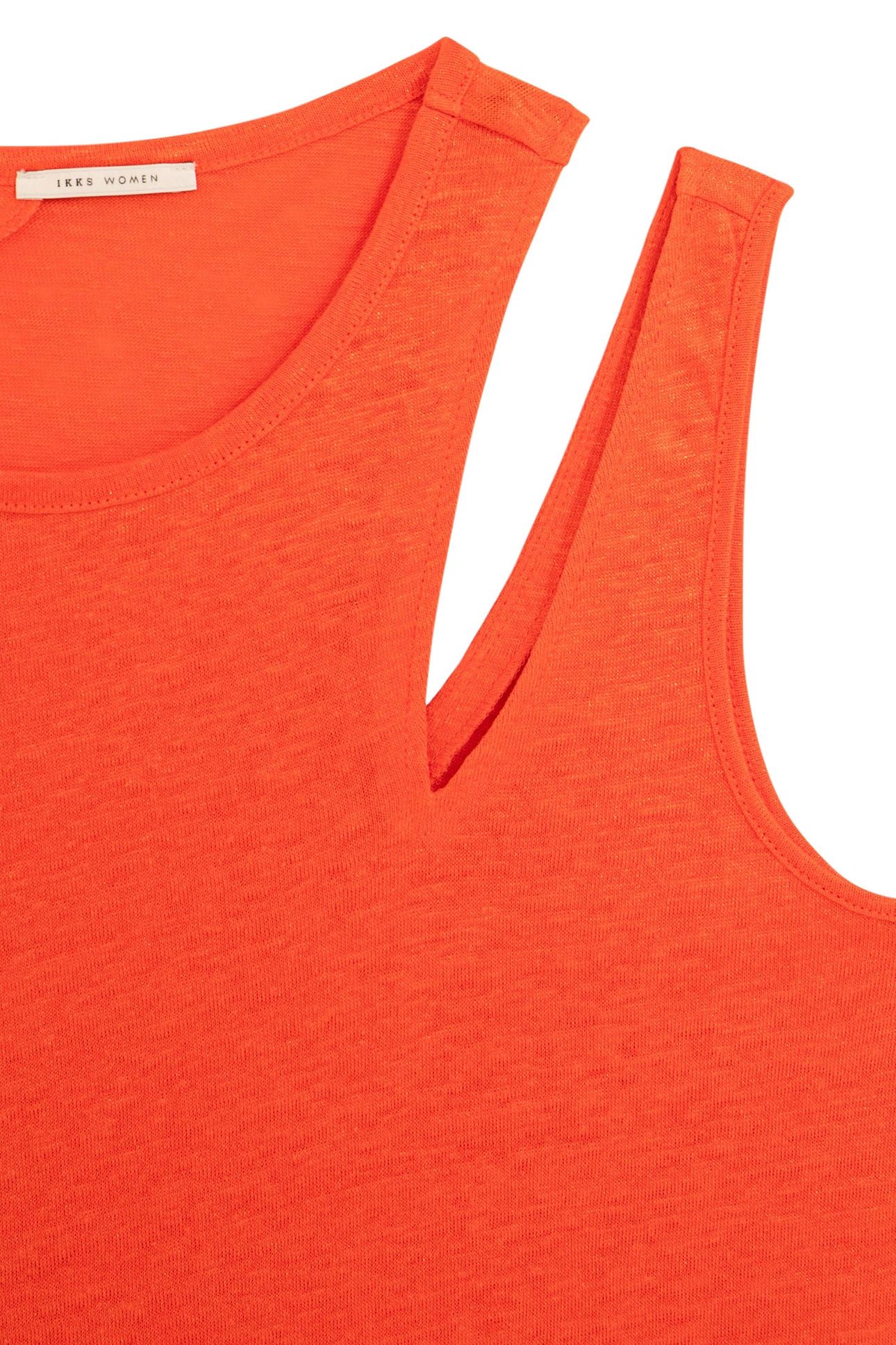 IRIDESCENT LINEN KNIT ASYMMETRICAL MELON TEE-SHIRT 6