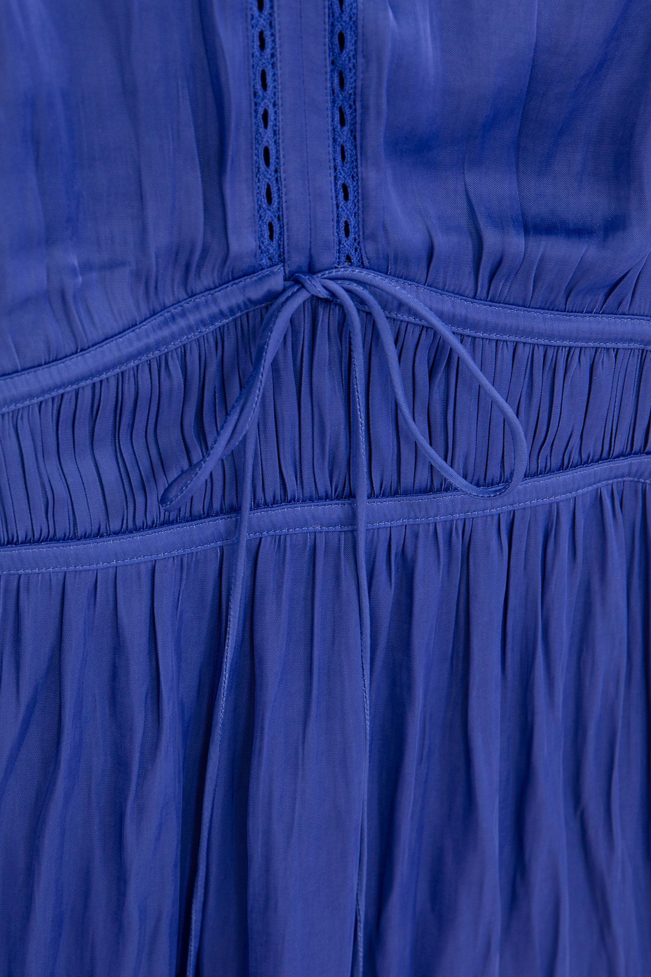 ROYAL BLUE CRUMPLED DRESS WITH BUTTERFLY SLEEVES 7