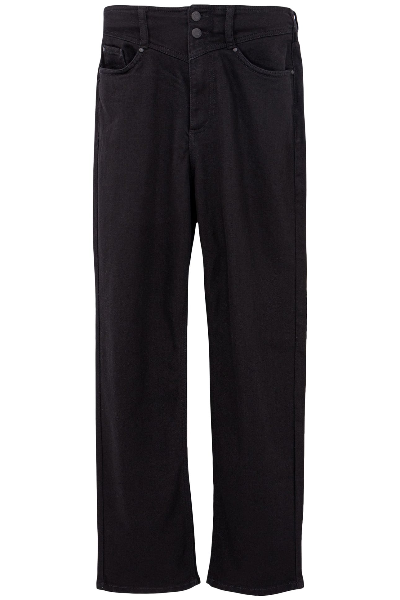SLOUCHY BLACK COTTON CROPPED DENIM JEANS 4