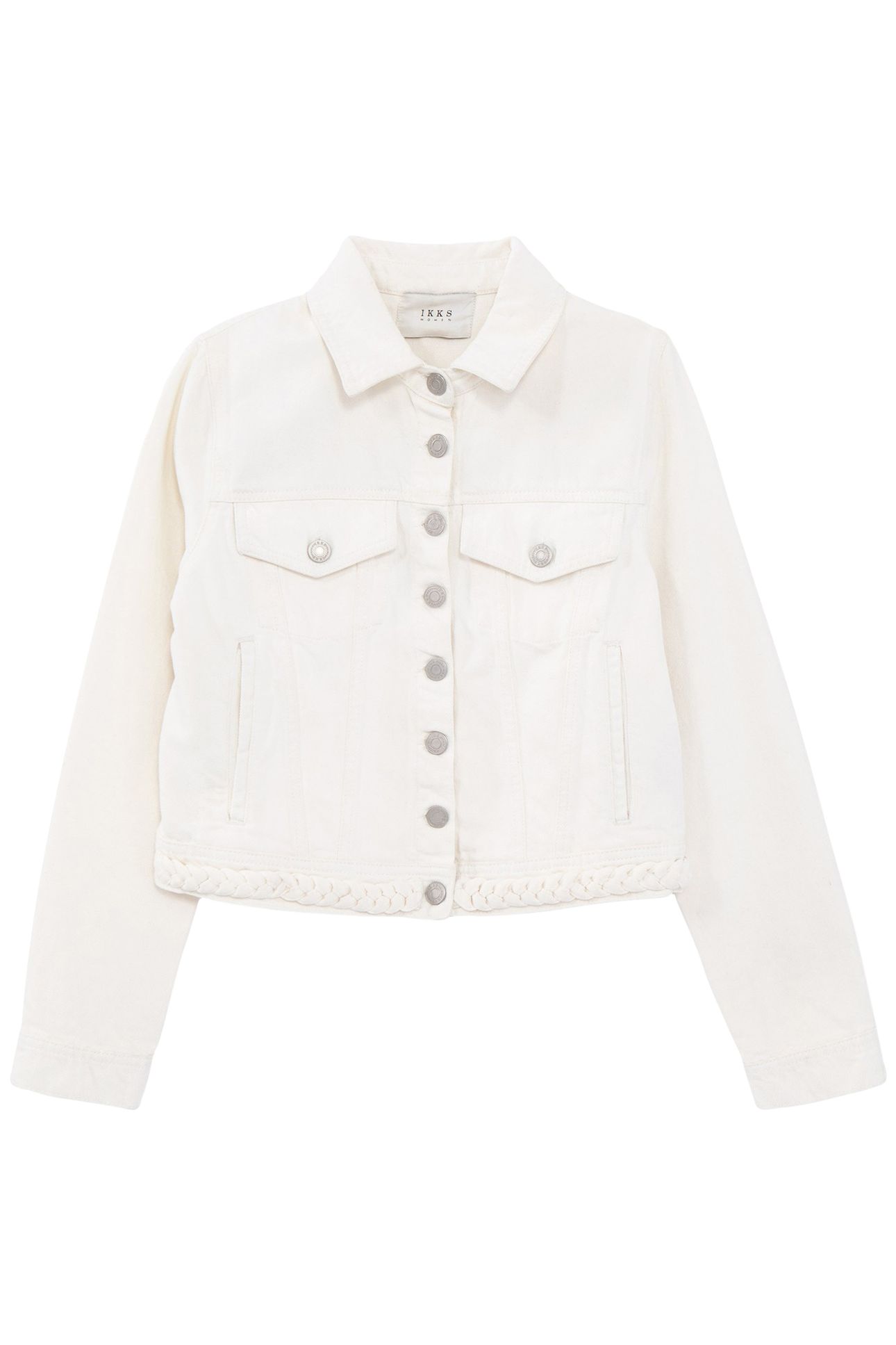 OFF-WHITE DENIM JACKET WITH BRAID DESIGN 4