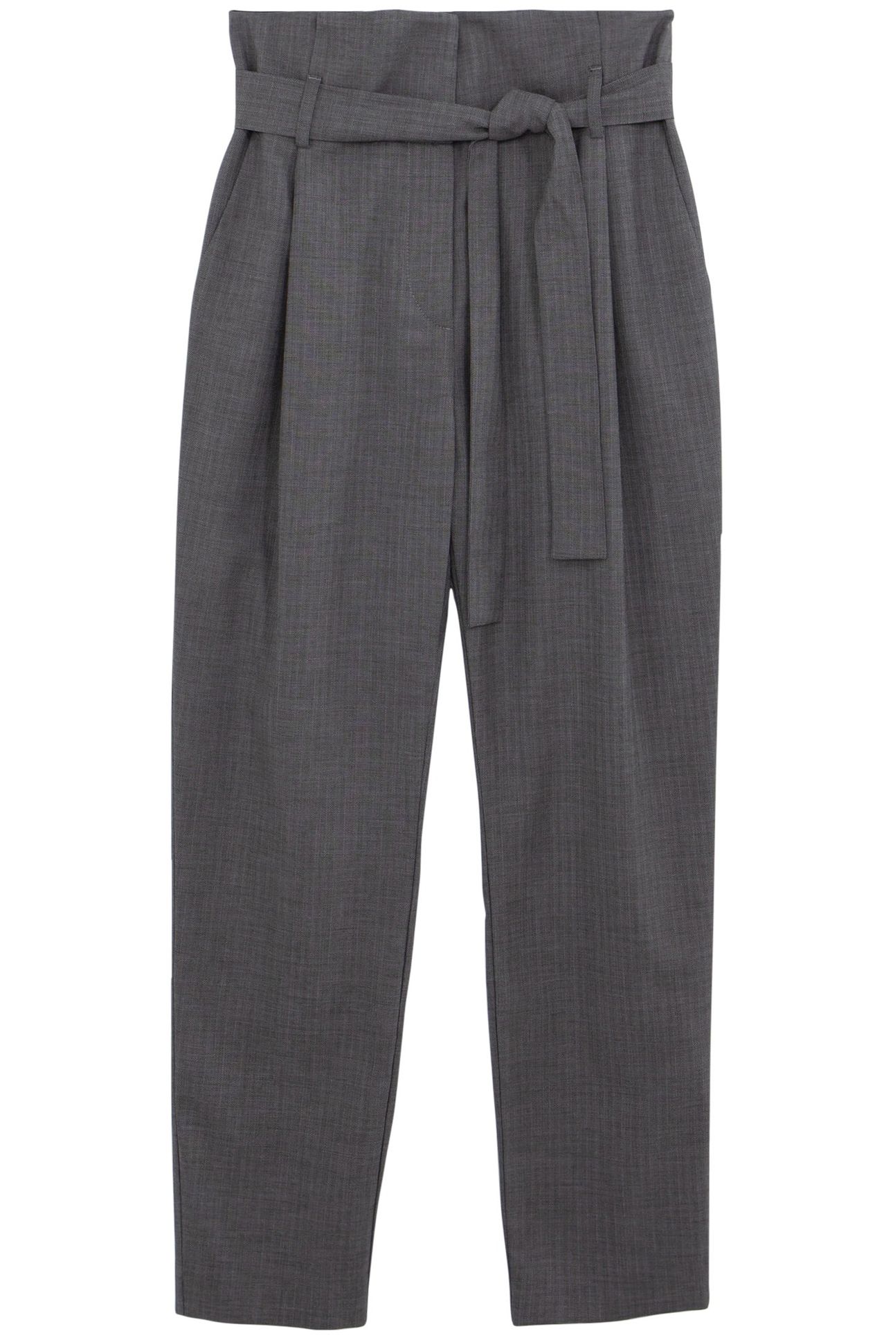 7/8TH GREY HERRINGBONE CARROT PANTS 4