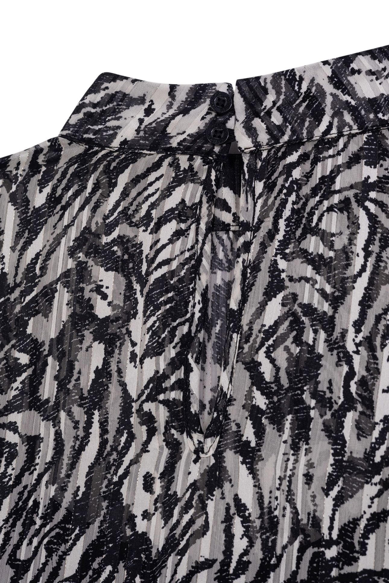 IVORY ZEBRA LUREX PRINT BLOUSE 5