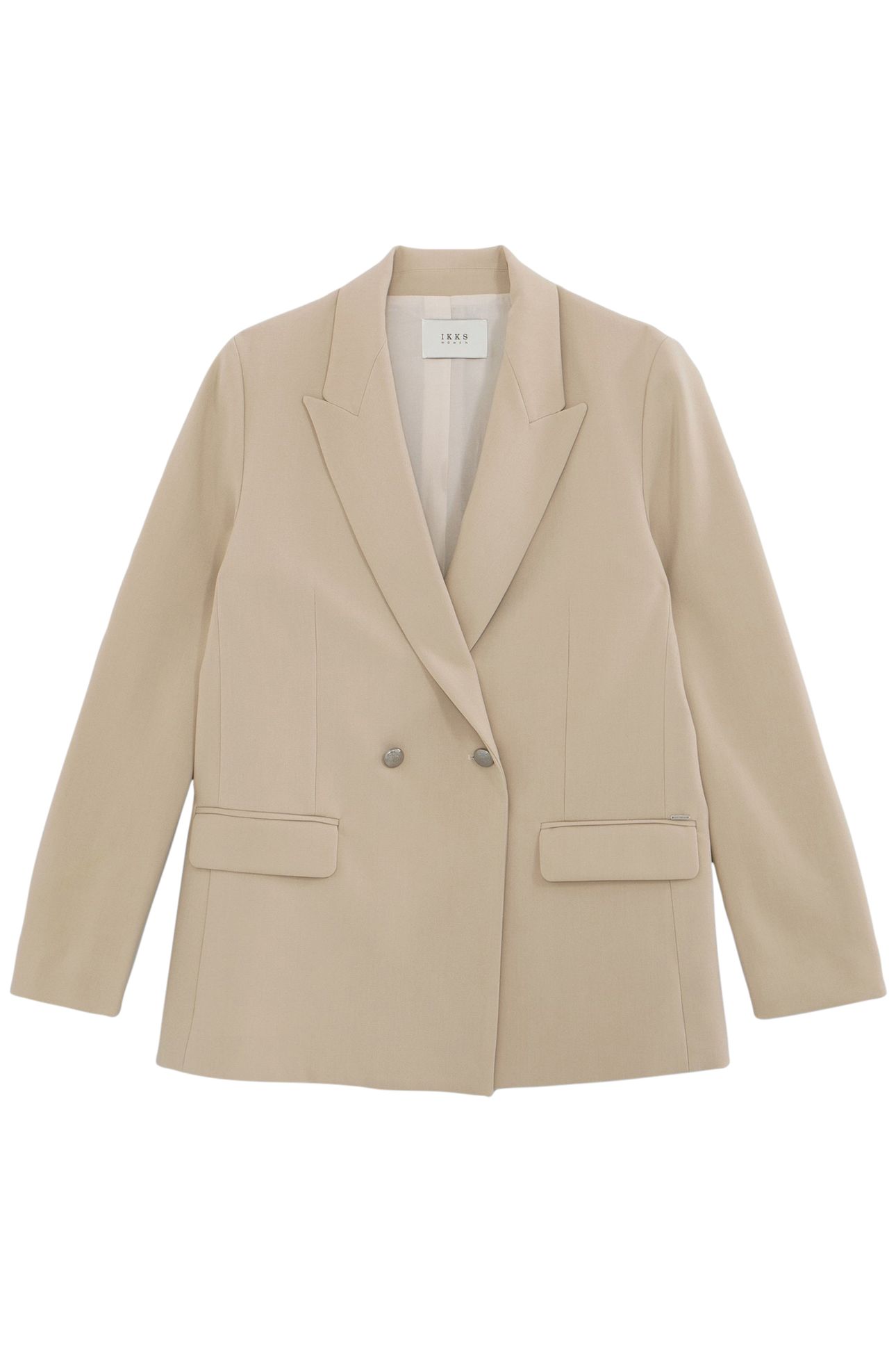 BEIGE RECYCLED POLYESTER SUIT JACKET 4