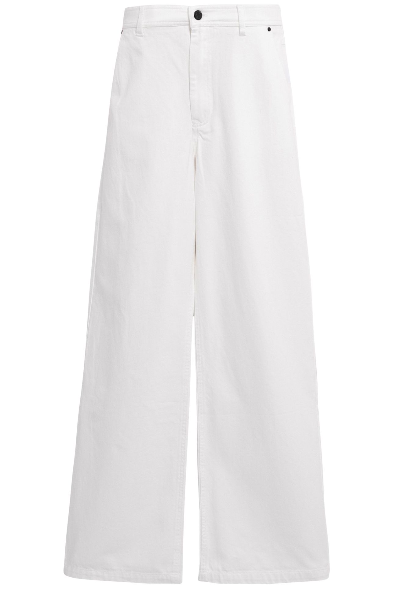 HIGH-WAISTED OFF-WHITE WIDE-LEG JEANS 4