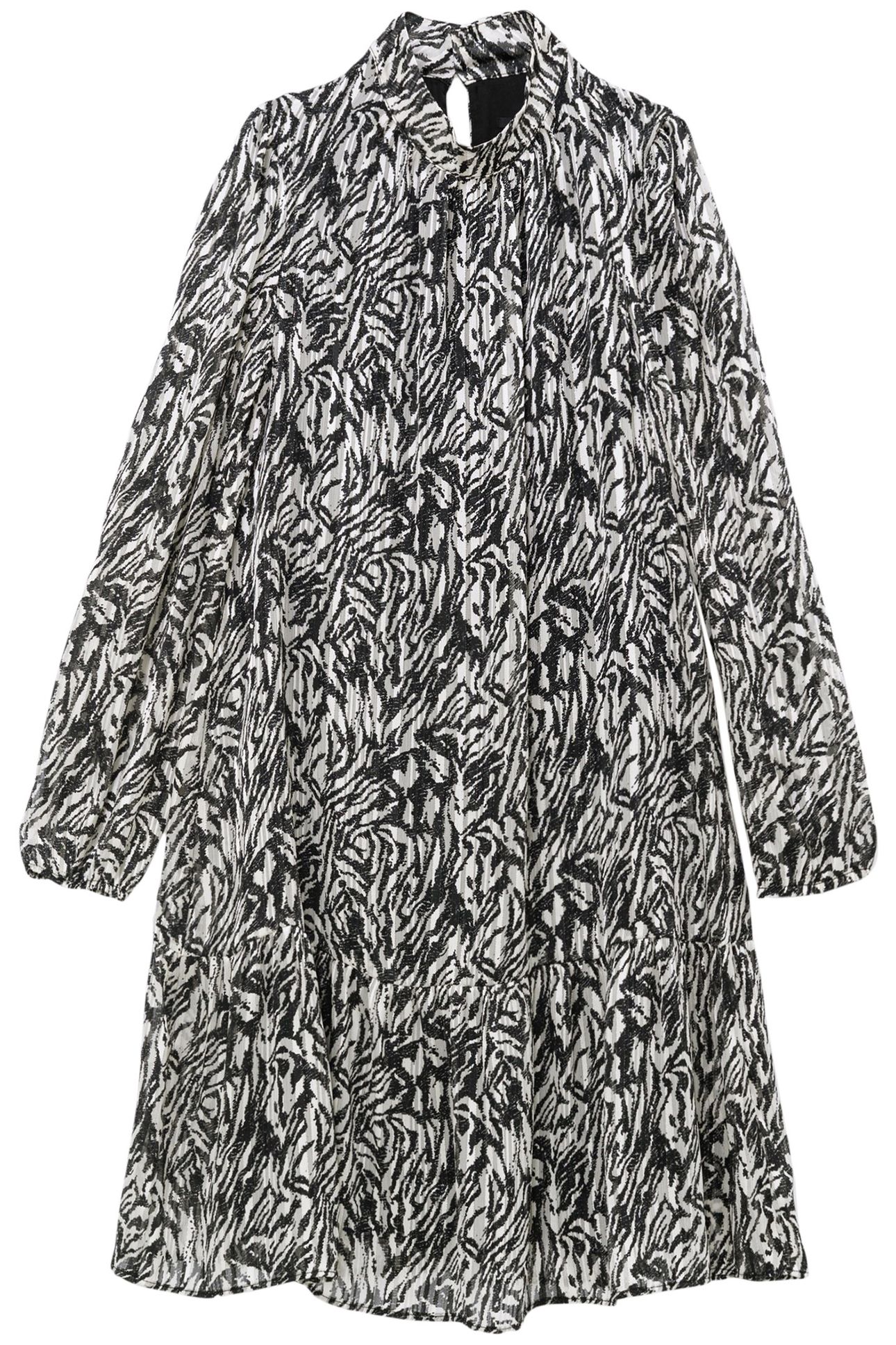 IVORY LUREX ZEBRA PRINT DRESS 4